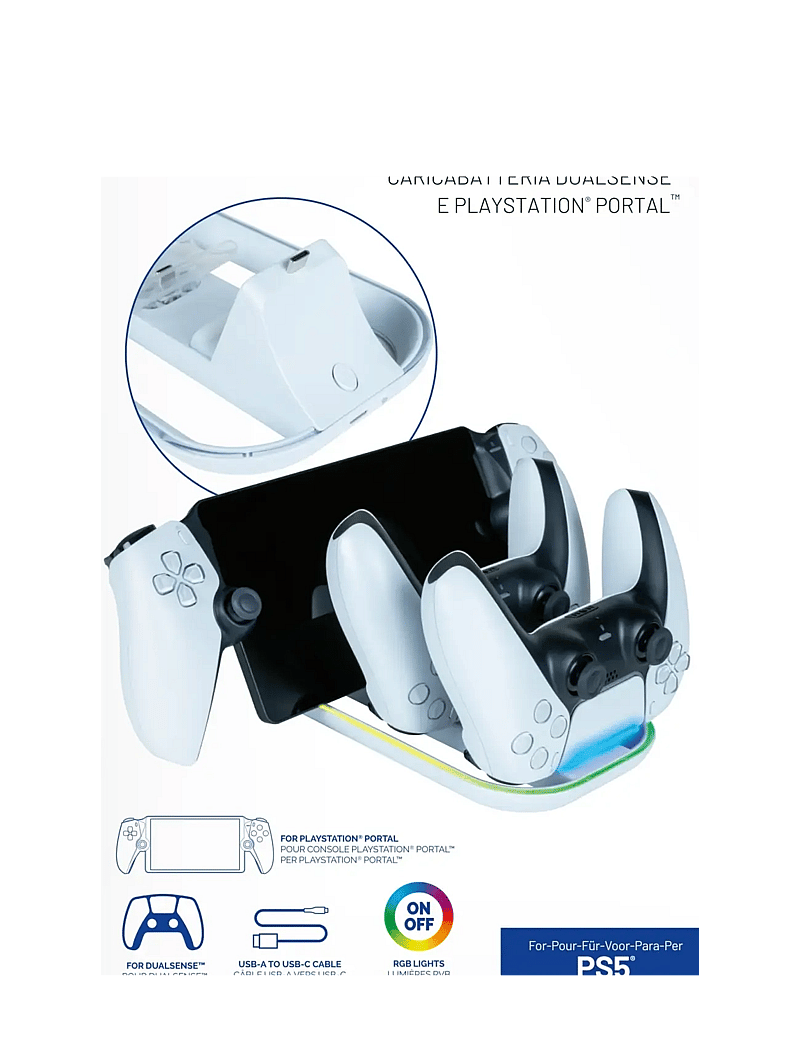 NACON - PS5 TRIPLE CHARGING STATION - stativer og ladestationer - multi - 0