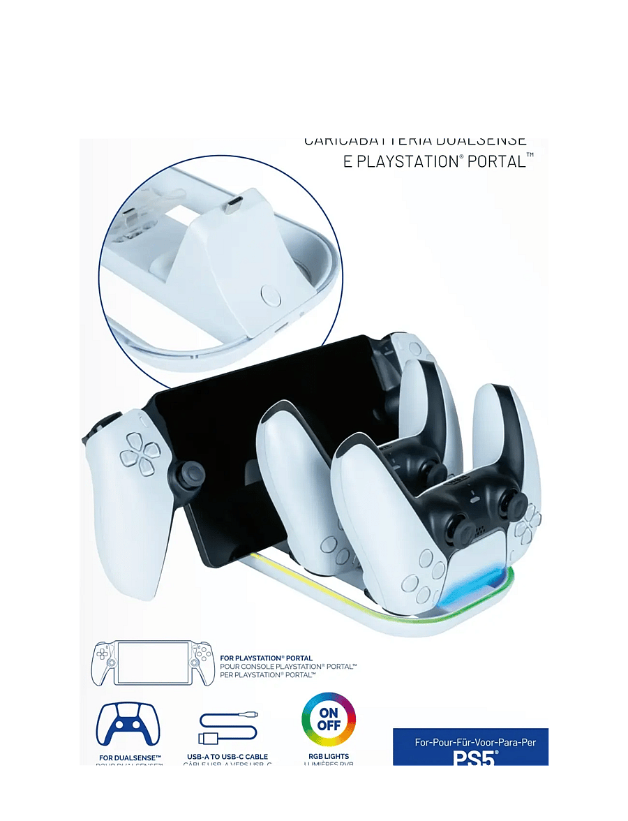 NACON - PS5 TRIPLE CHARGING STATION - stativ & laddningsstationer - multi - 0