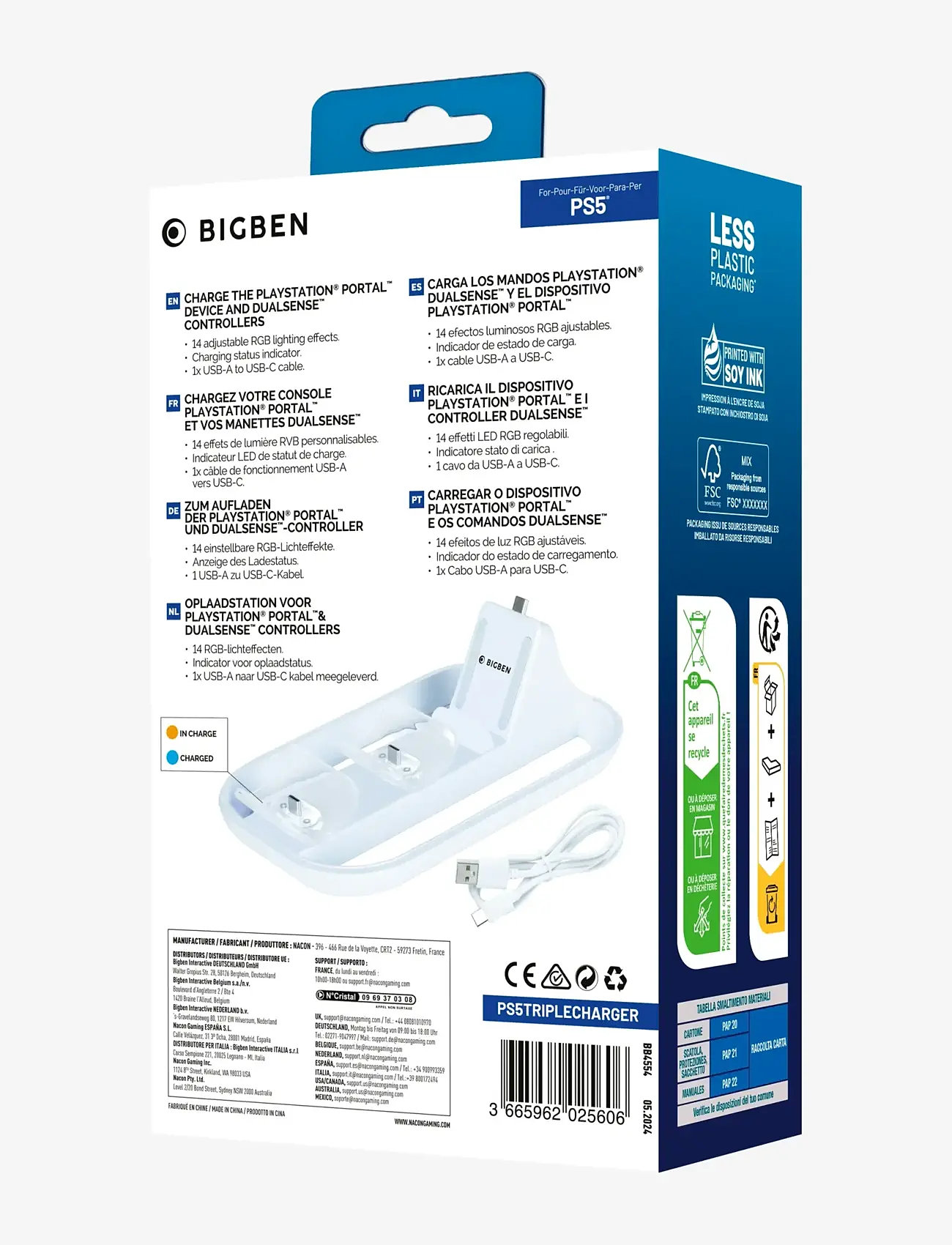 NACON - PS5 TRIPLE CHARGING STATION - statīvi un uzlādes stacijas - multi - 1