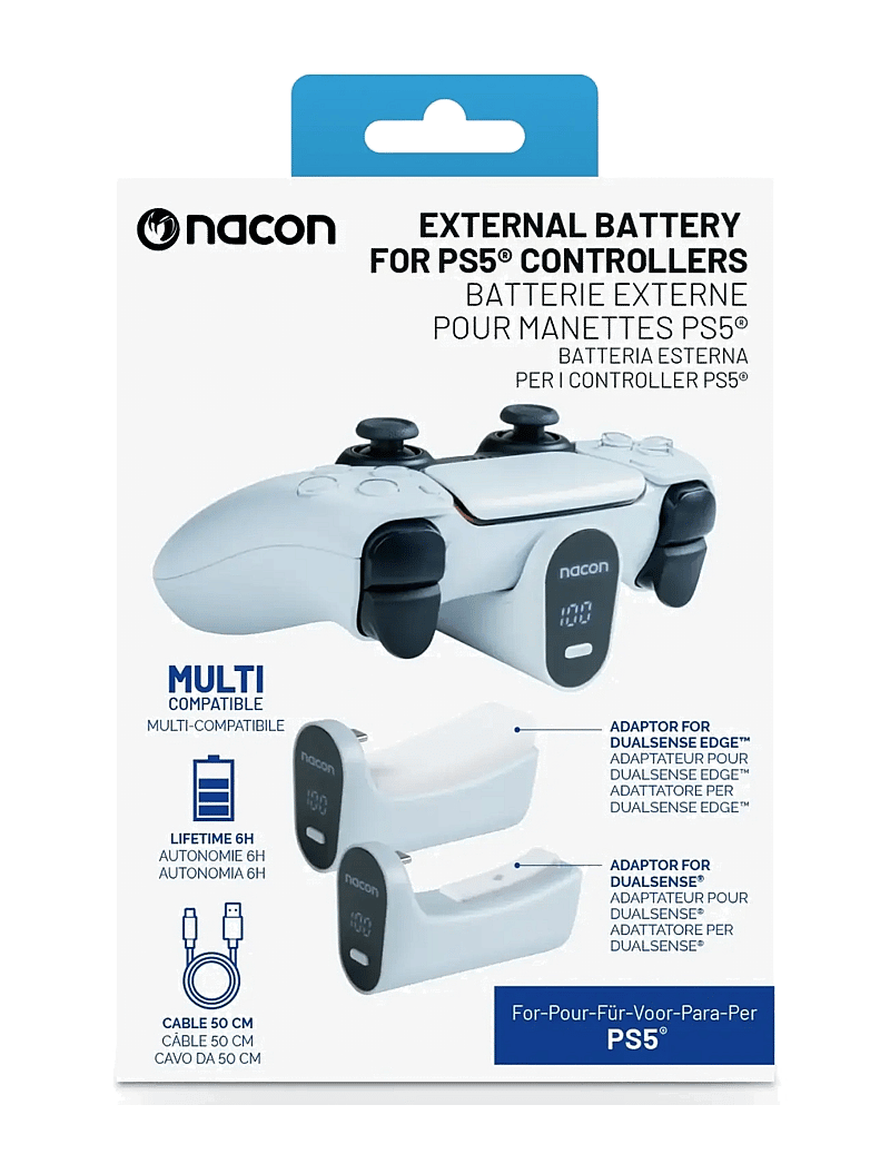 NACON - PS5 EXTERNAL BATTERY FOR DUALSENSE & DUALSENSE EDGE - stands & charging stations - multi - 0