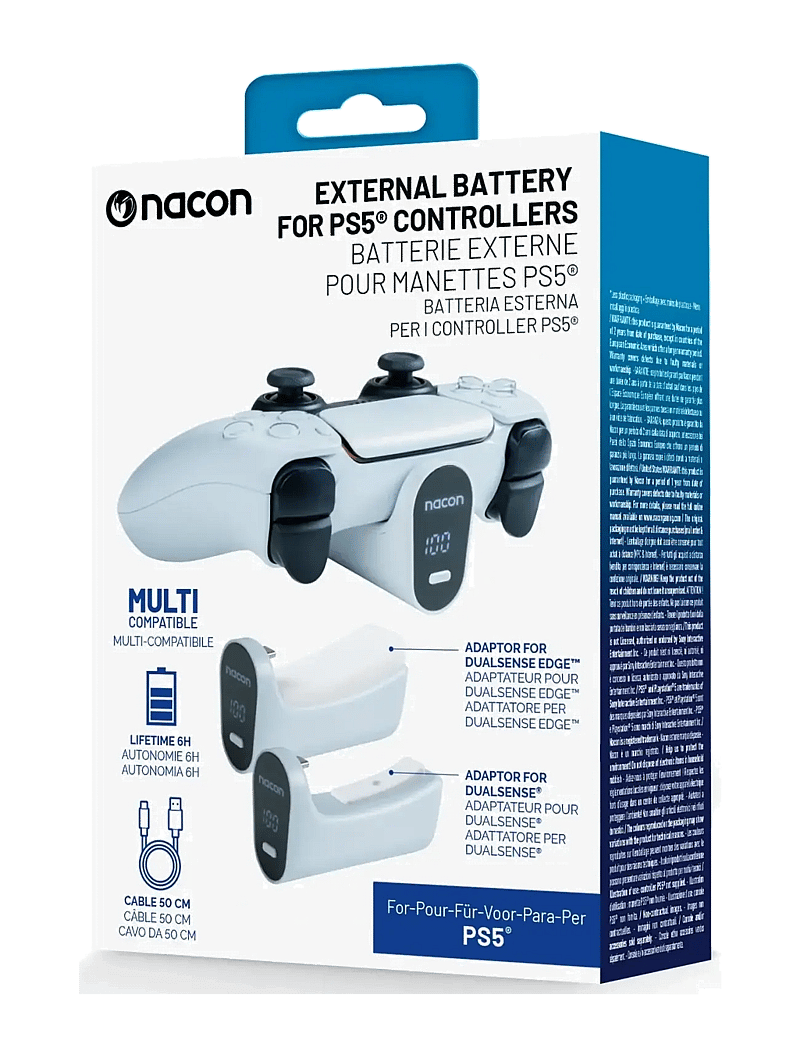 NACON - PS5 EXTERNAL BATTERY FOR DUALSENSE & DUALSENSE EDGE - stands & charging stations - multi - 1