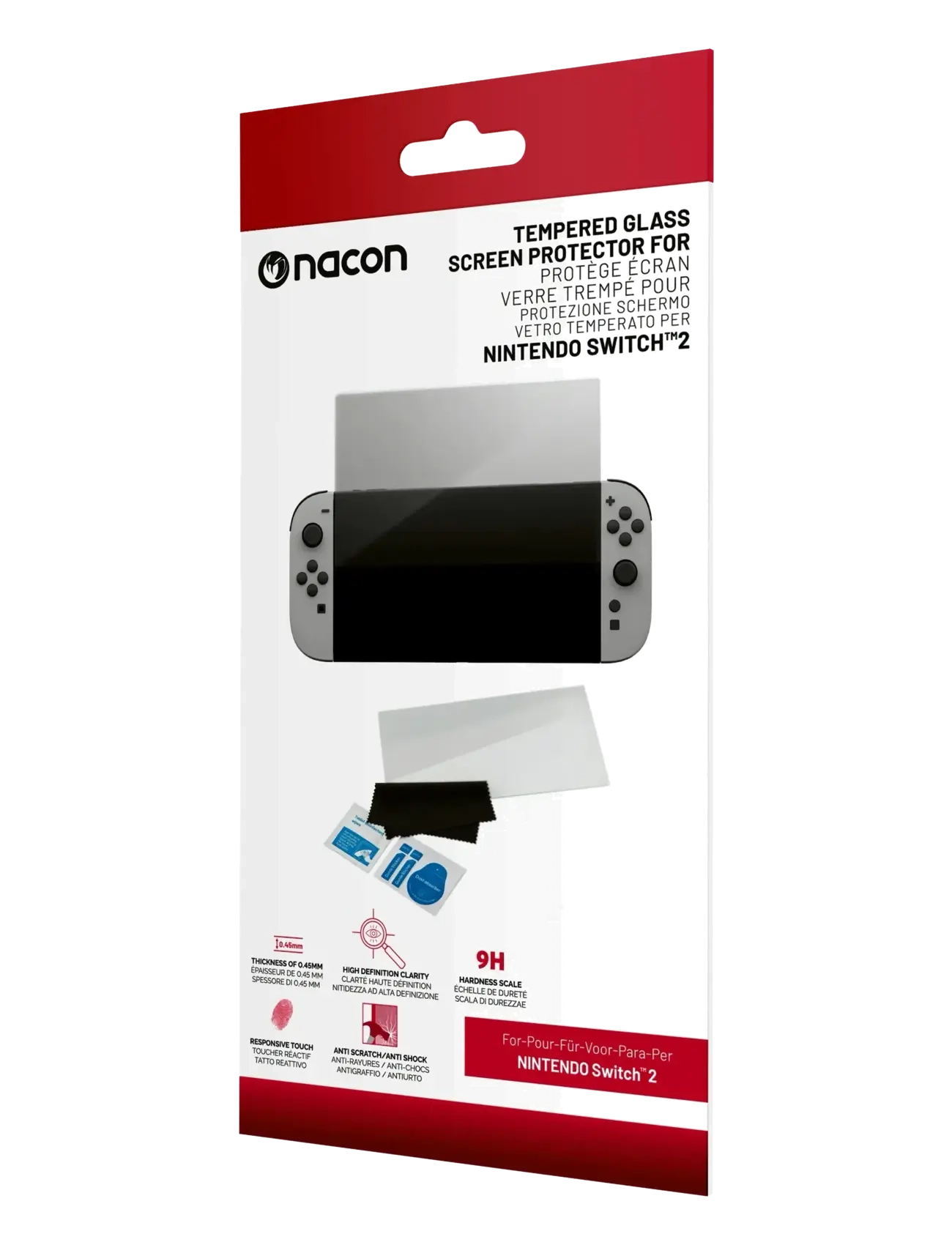 NACON Switch 2 Tempered Glass, One Size, Black, Accessories > Other, Børn