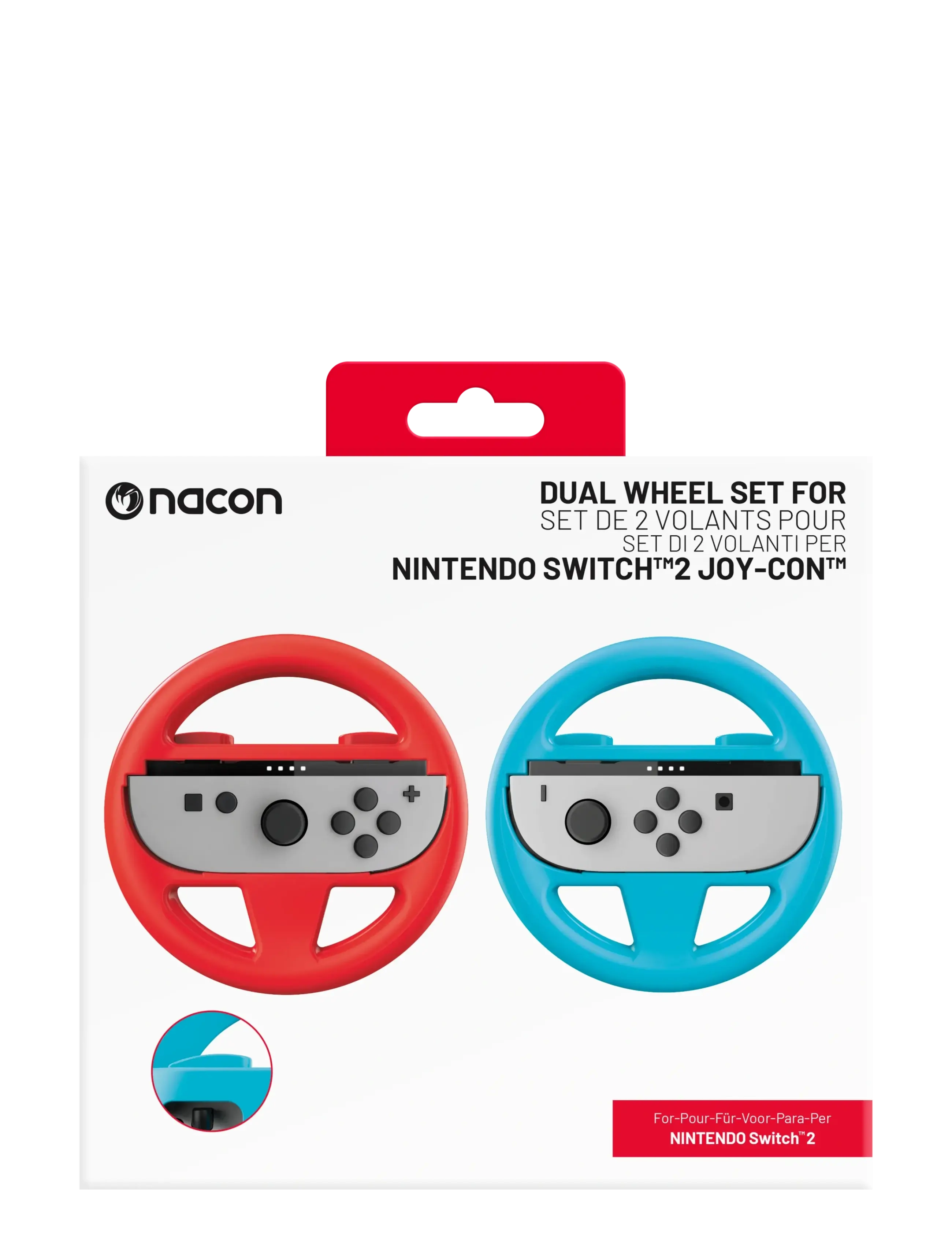 NACON Switch 2 Dual Wheel, Børn, Controllers, Rød, Str: ONE SIZE