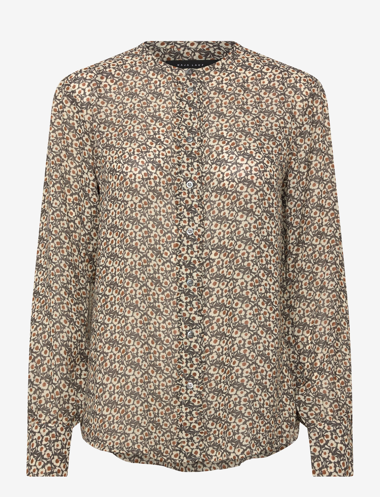 Naja Lauf - ELLA BLOUSE NIGHT FLOWER - langærmede skjorter - black - 0