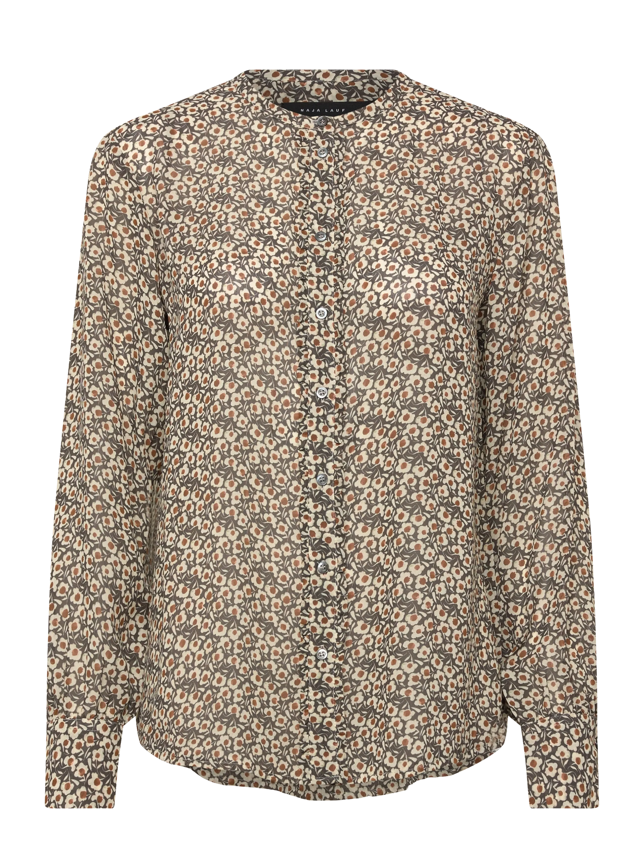Naja Lauf ELLA BLOUSE NIGHT FLOWER - Neue Artikel - BLACK / beige