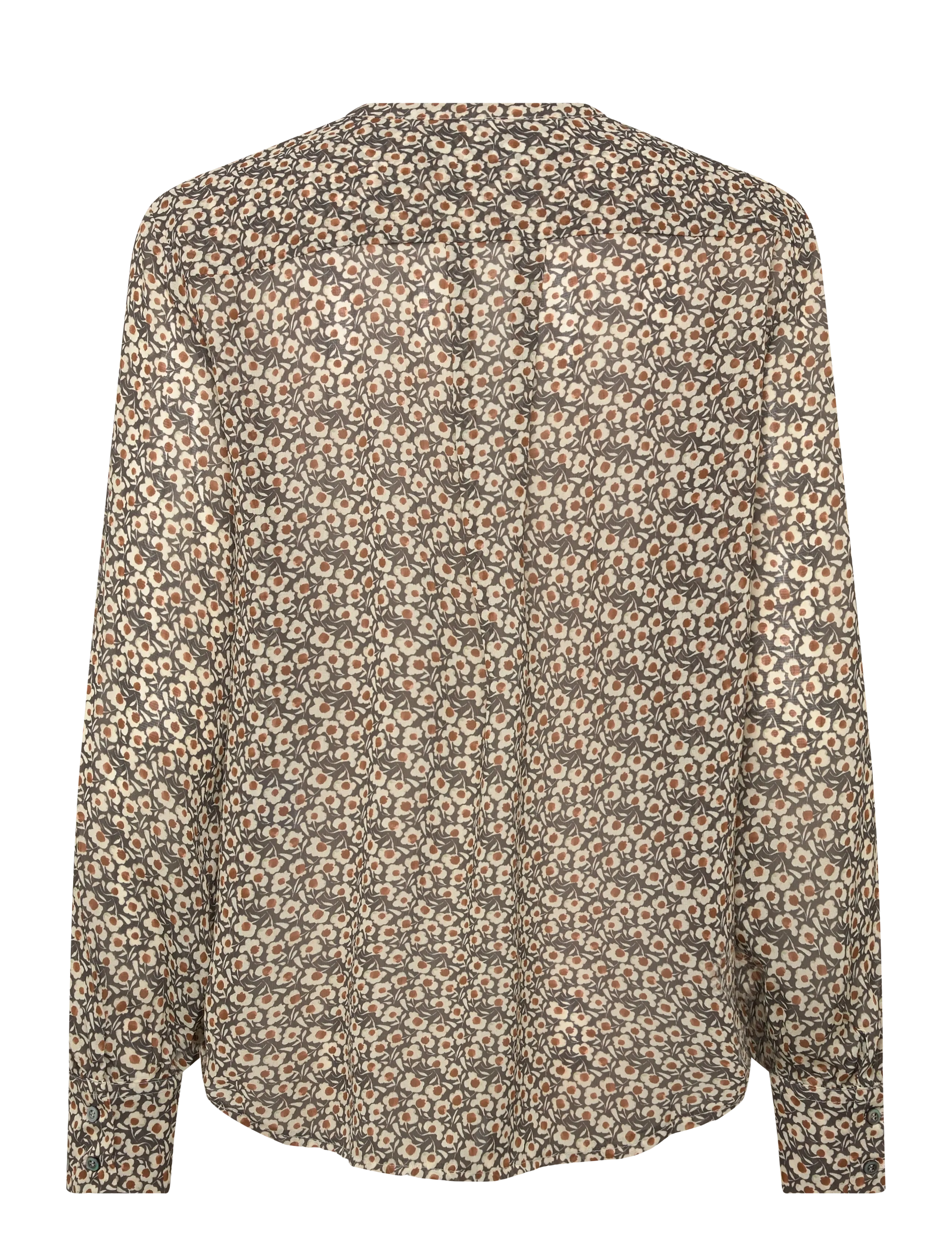 Naja Lauf - ELLA BLOUSE NIGHT FLOWER - pikkade varrukatega särgid - black - 1