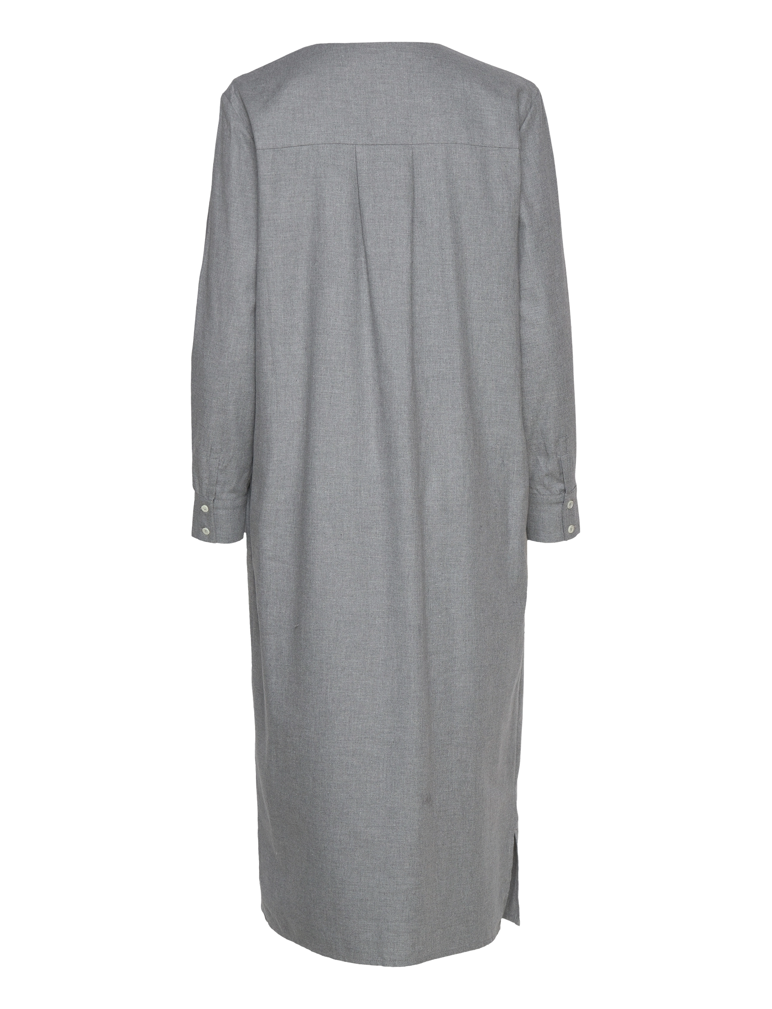 Naja Lauf - HIRSE DRESS MELANGE TWILL - skjortekjoler - grey - 1