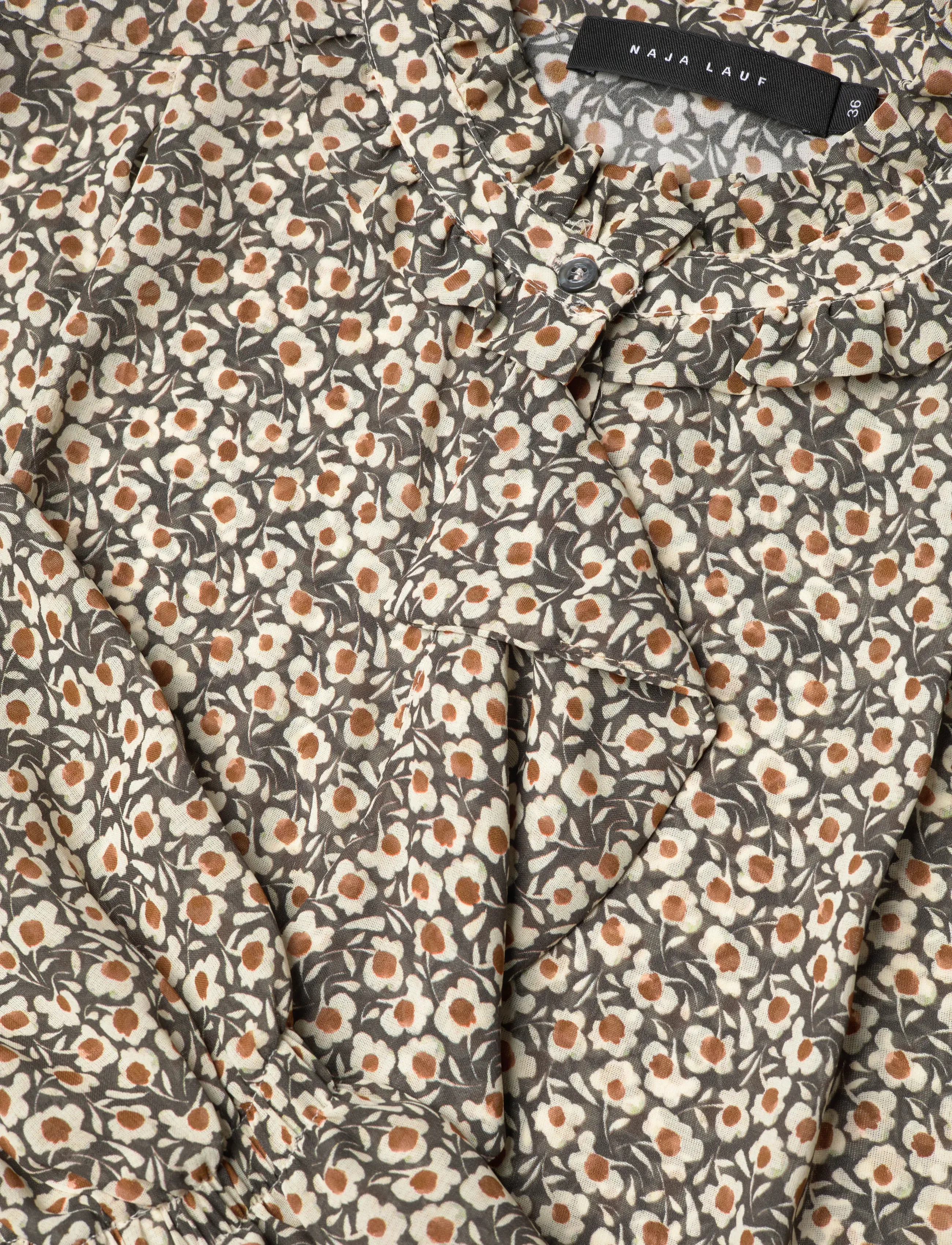 Naja Lauf - KAMALA BLOUSE NIGHT FLOWER - langærmede bluser - black - 2