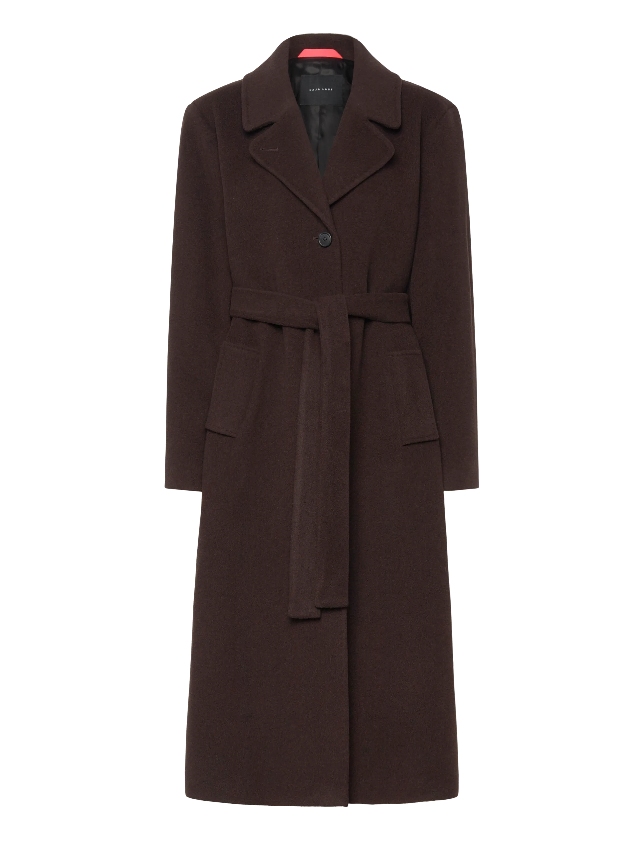 RAMONA COAT SOFT WOOL - DARK BROWN