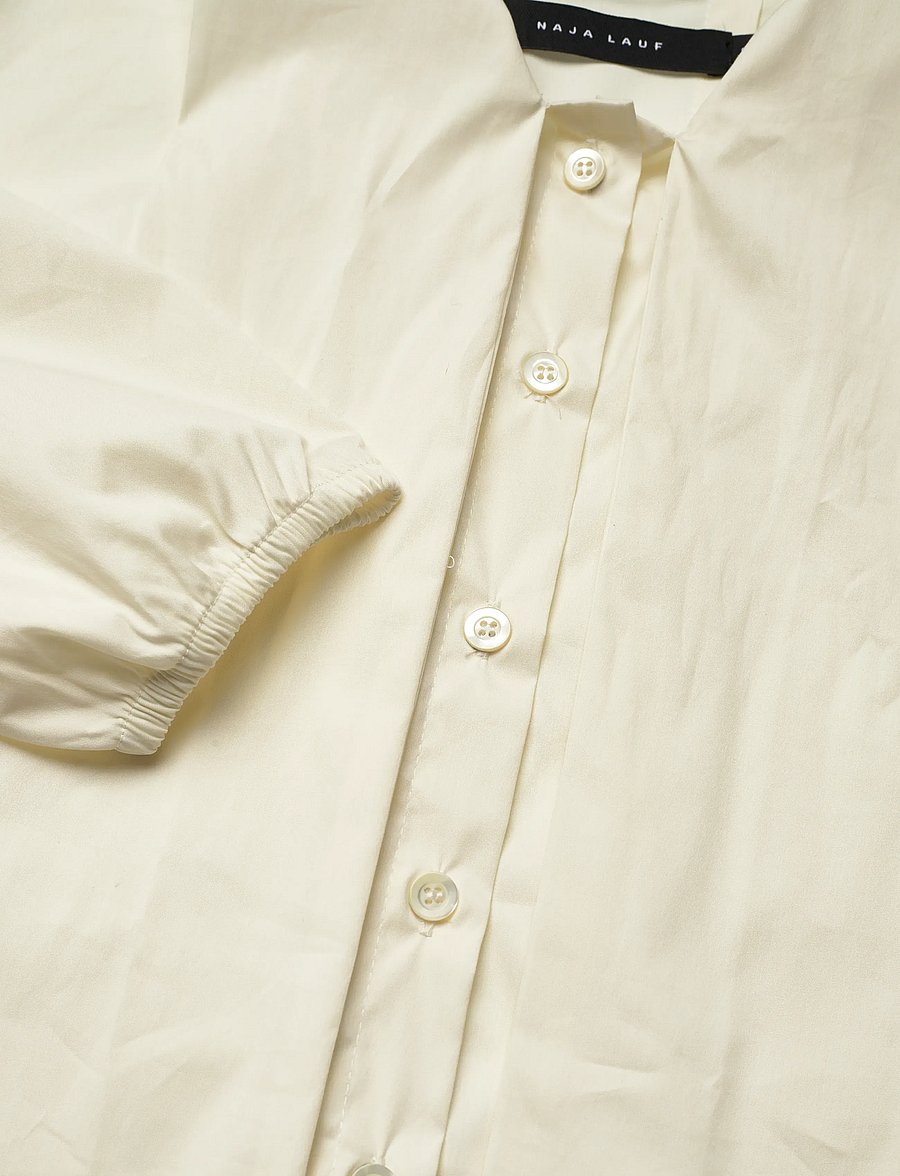 Naja Lauf - VERONIQUE SHIRT FANCY POPLIN - marškiniai ilgomis rankovėmis - cream - 2
