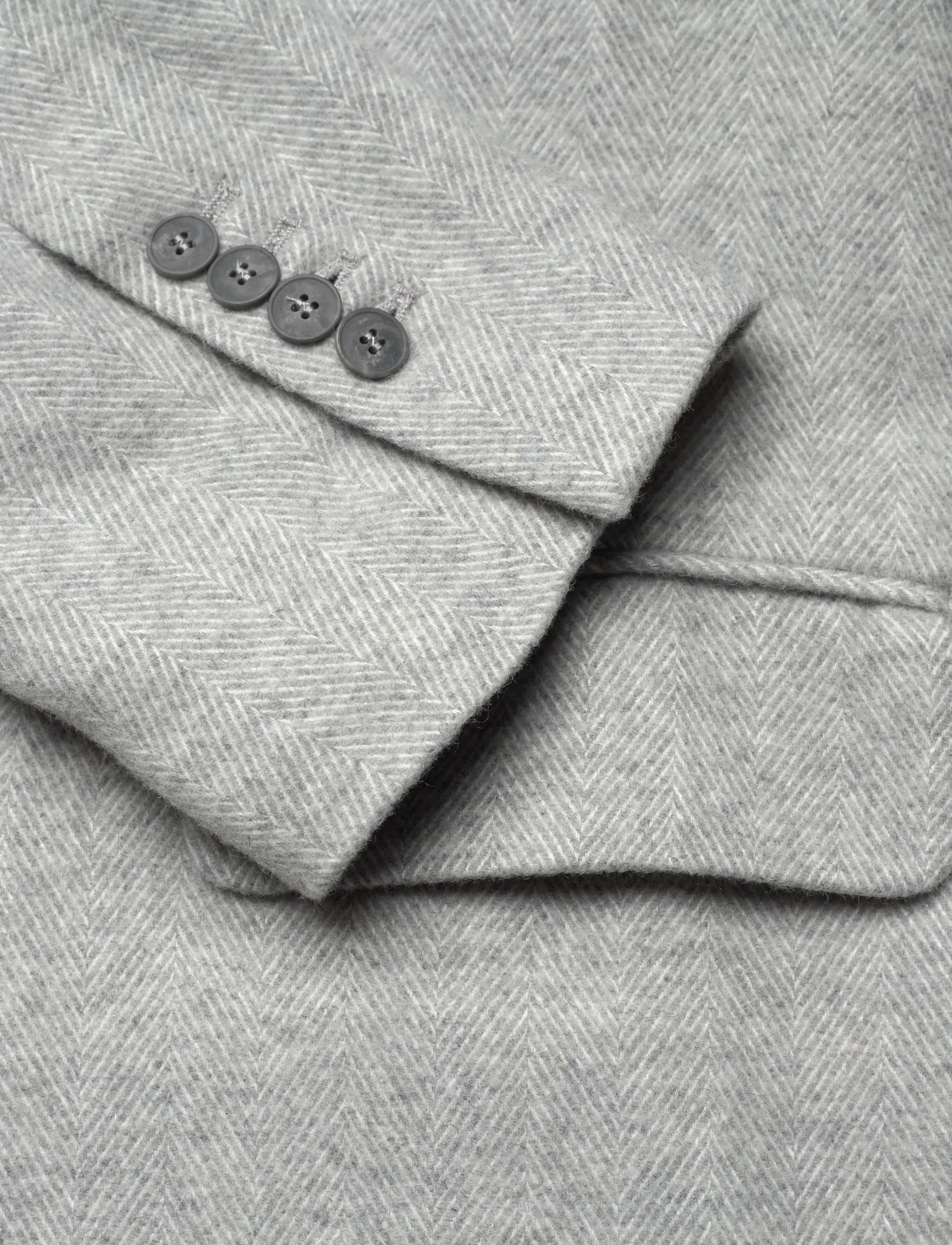 Naja Lauf - FEODORA JACKET SOFT HERRINGBONE - enkelknäppta kavajer - light grey - 3
