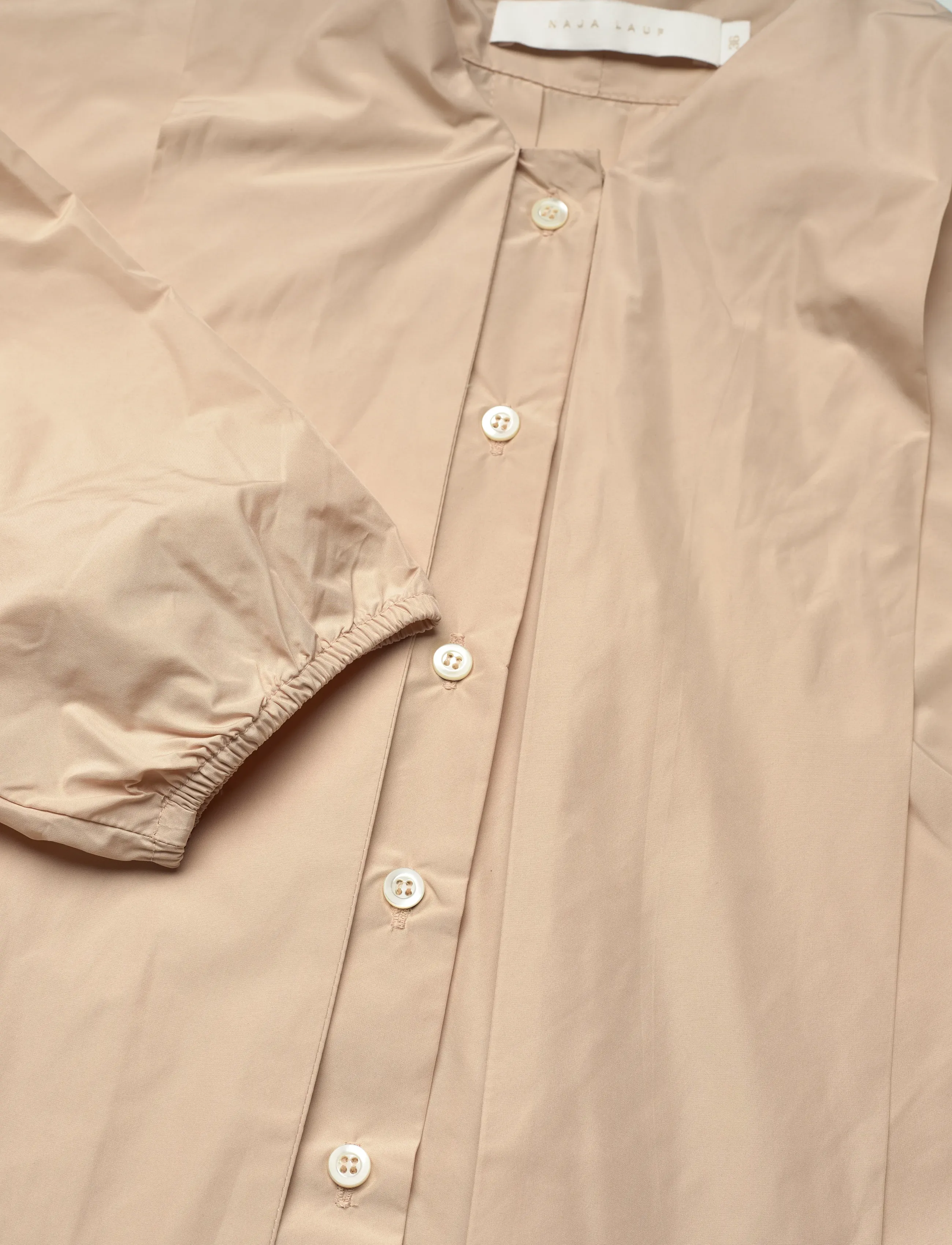 Naja Lauf - VERONIQUE BLOUSE TAFFETA - langærmede bluser - oat - 2