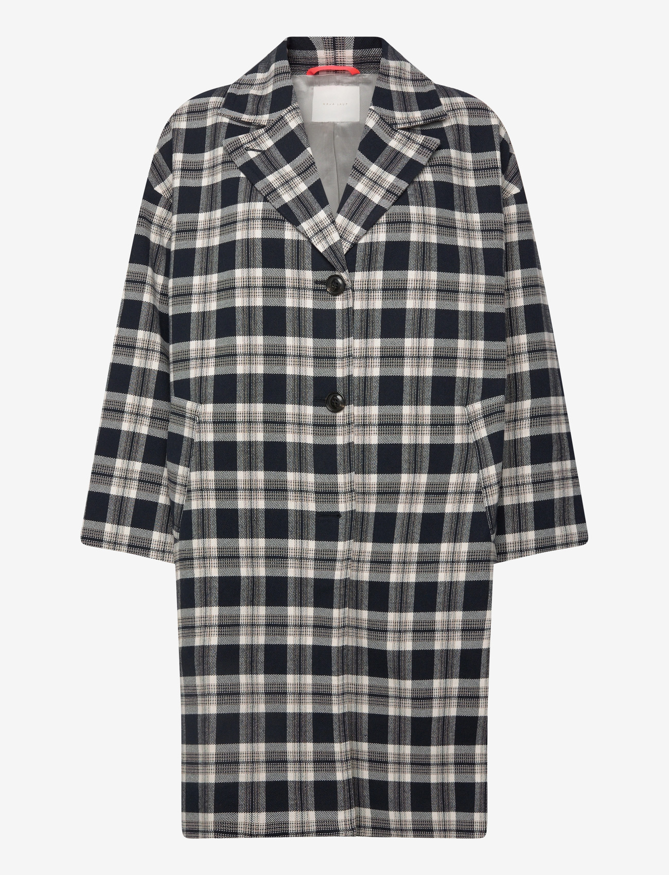 Naja Lauf - BABETTE COAT CHECKED TWILL - overtøj - navy - 0