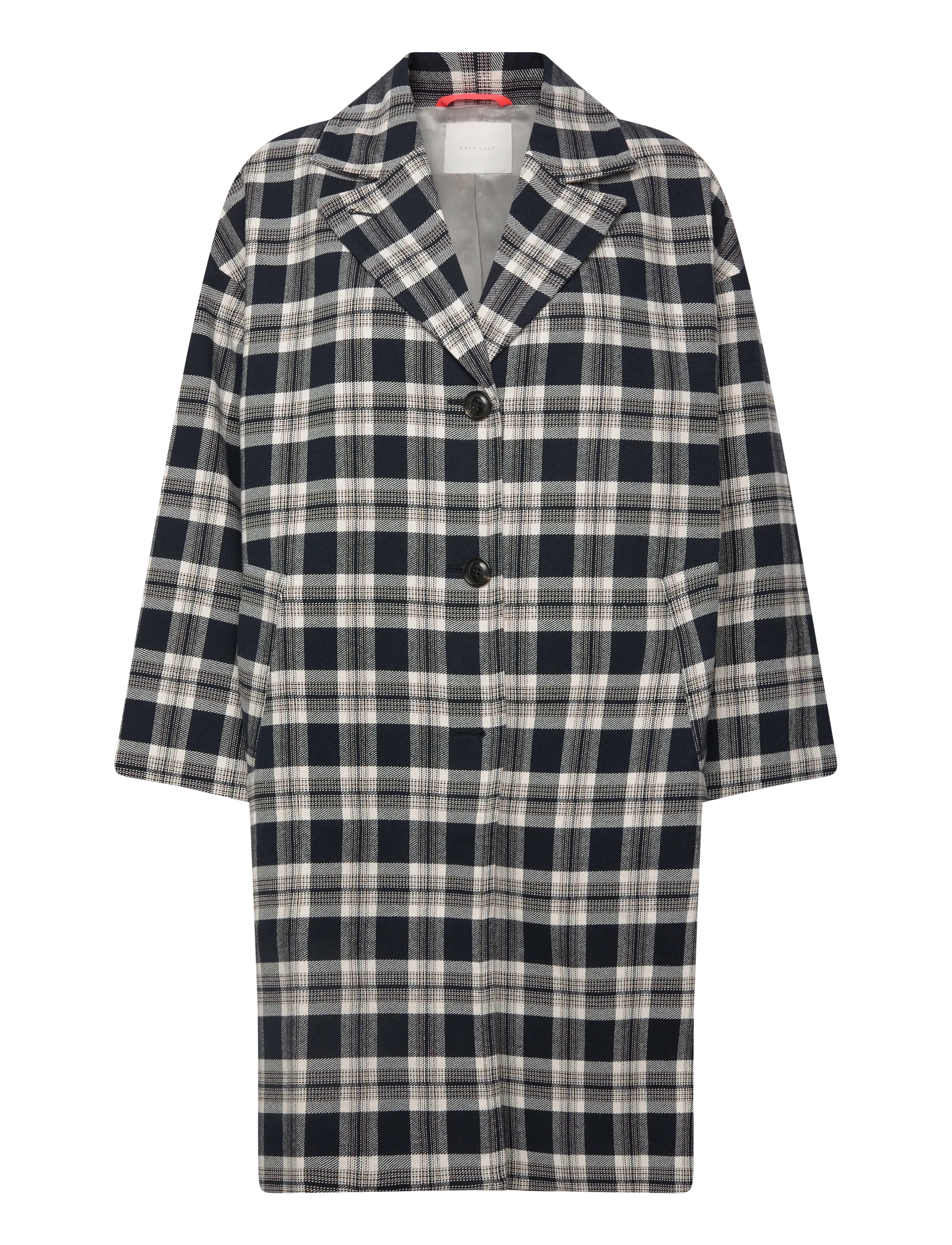 BABETTE COAT CHECKED TWILL - NAVY