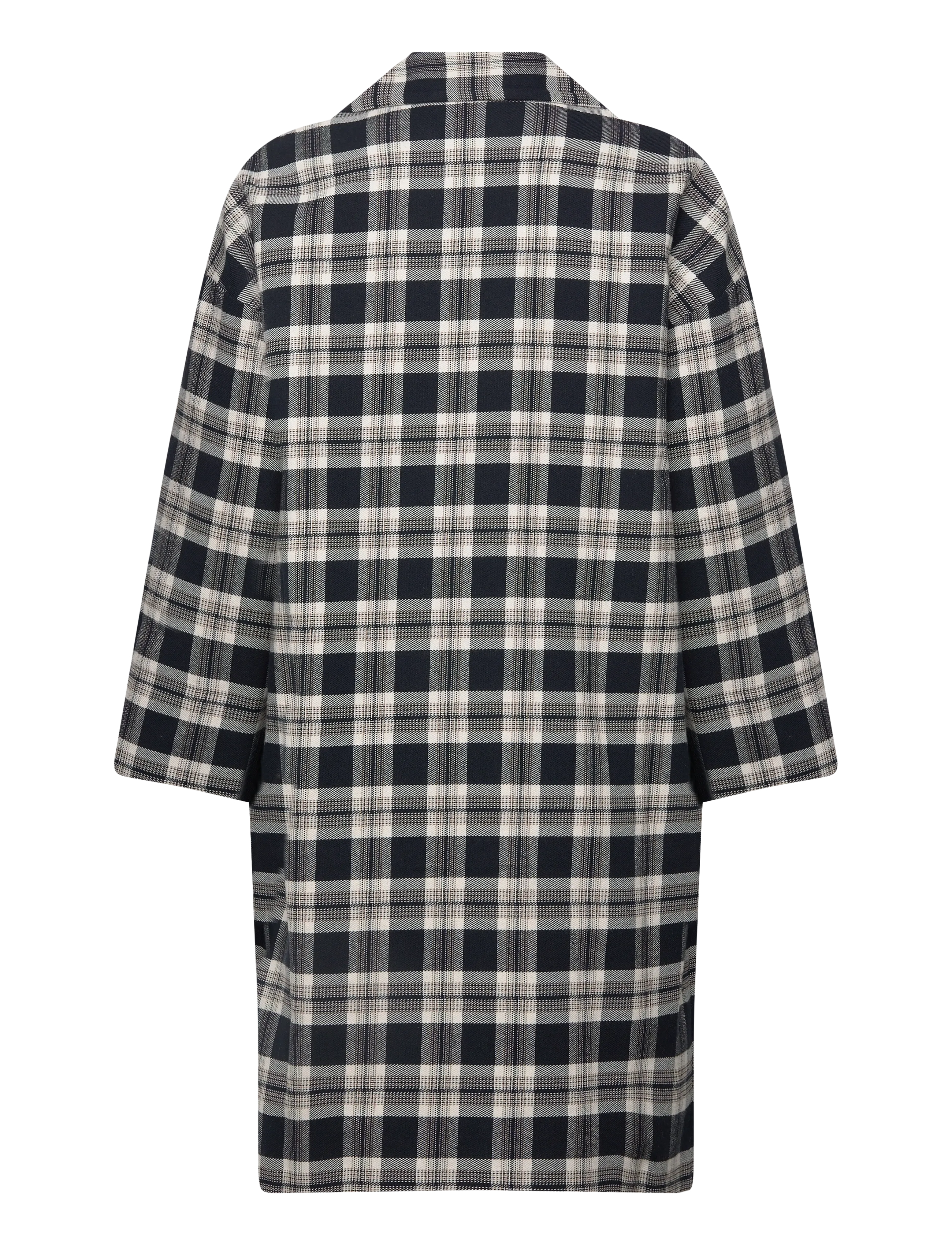 Naja Lauf - BABETTE COAT CHECKED TWILL - lette frakker - navy - 1