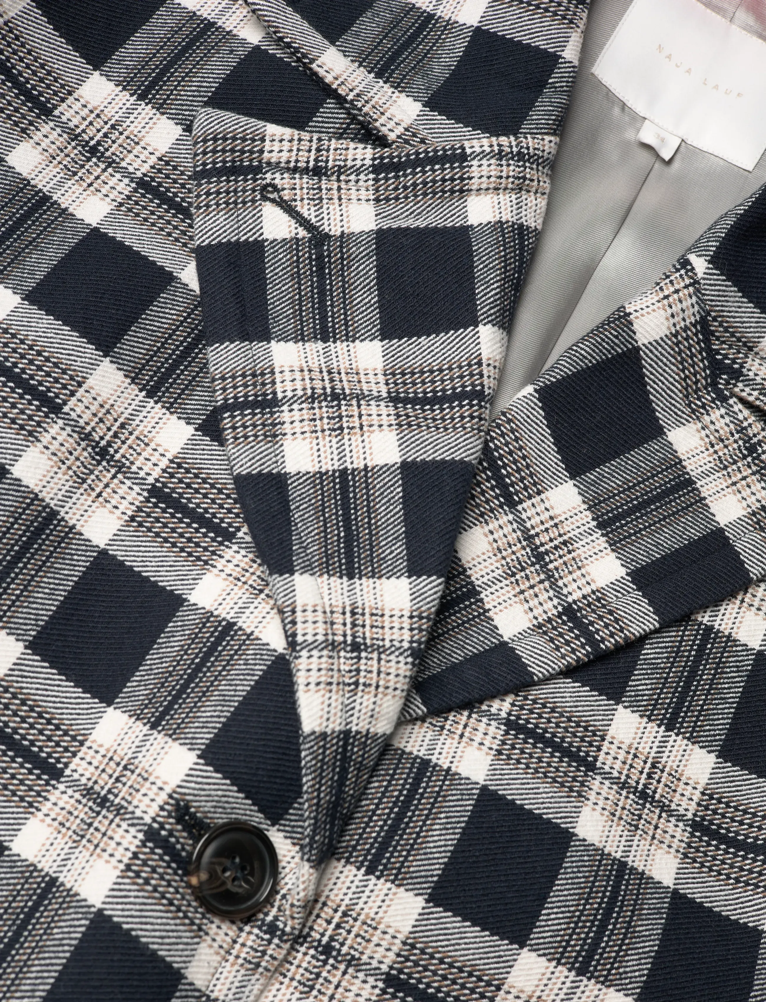 Naja Lauf - BABETTE COAT CHECKED TWILL - lette frakker - navy - 2