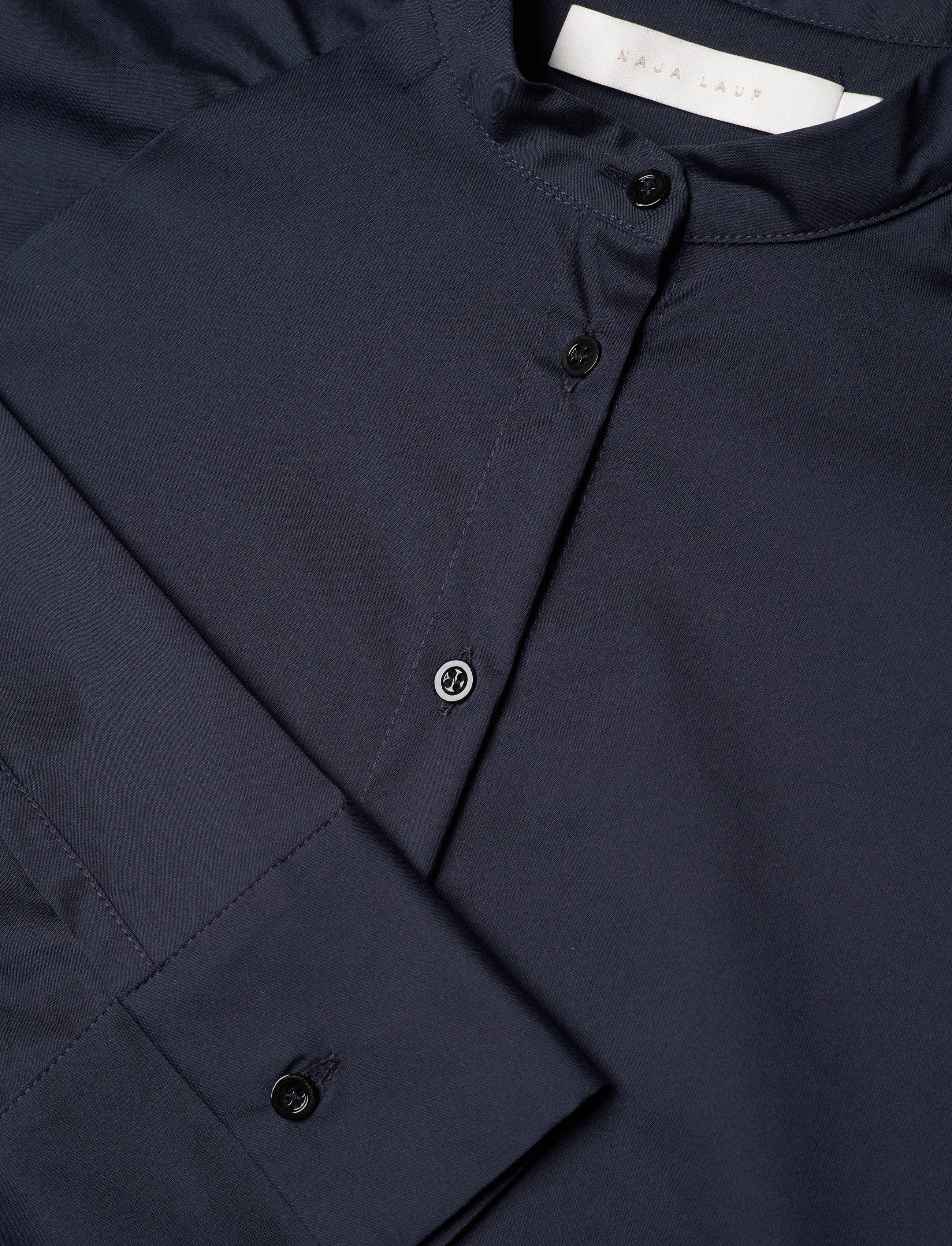 Naja Lauf - CELIA SHIRT FANCY POPLIN - kortærmede skjorter - navy - 2