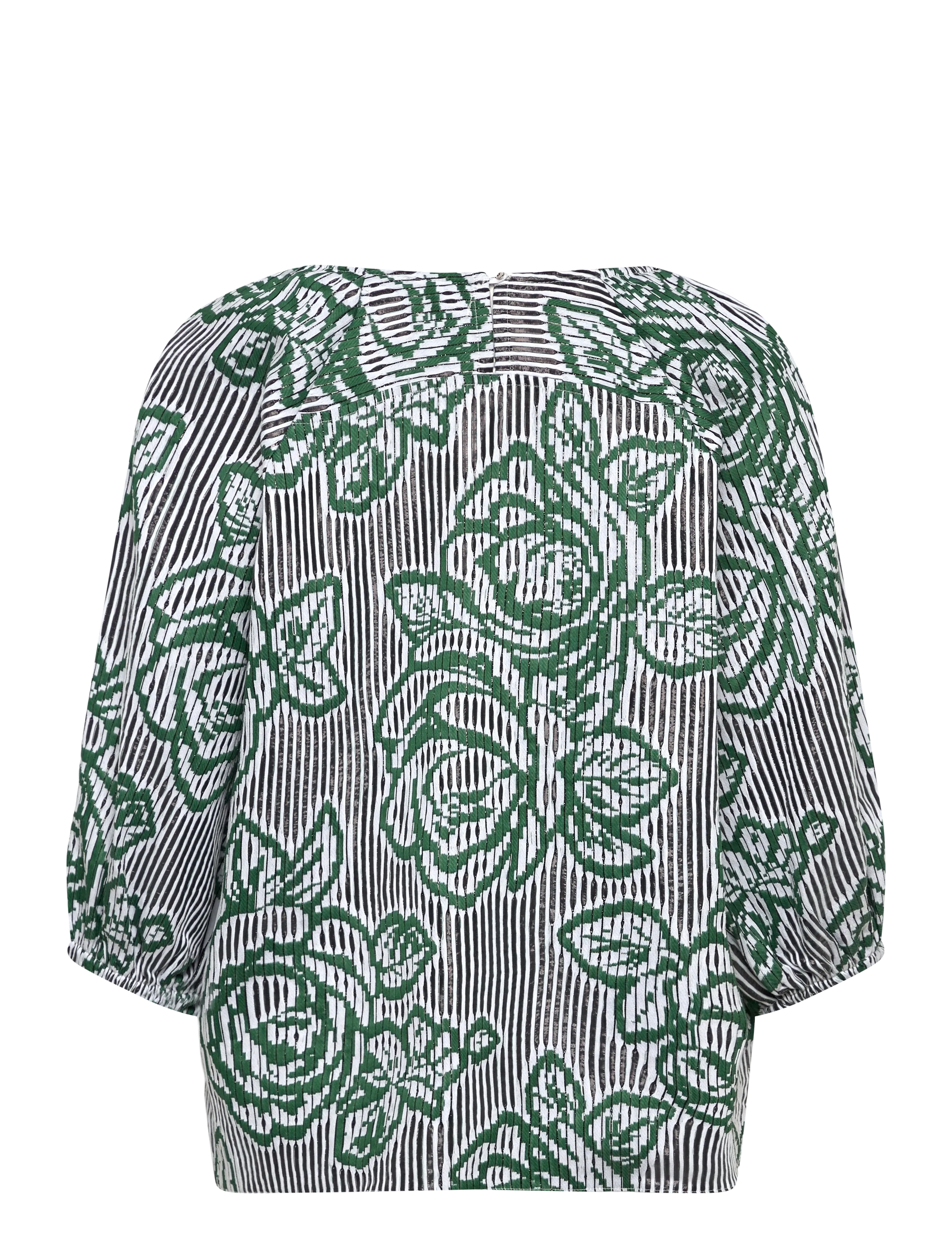 Naja Lauf - DINA BLOUSE BLIND ROSE - kortærmede bluser - green - 1