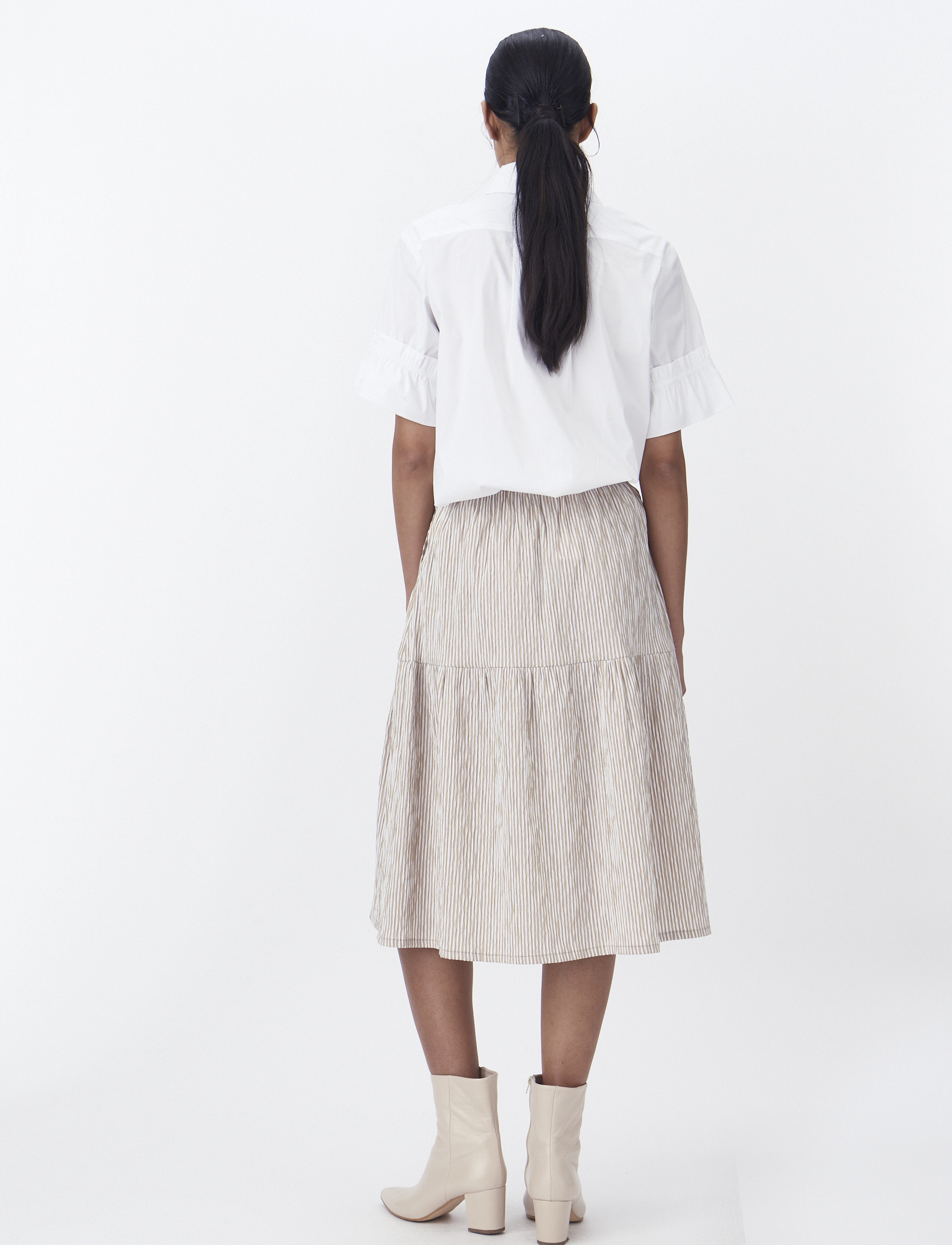 Naja Lauf - MADDIE SKIRT UNEVEN STRIPE - beige - 3