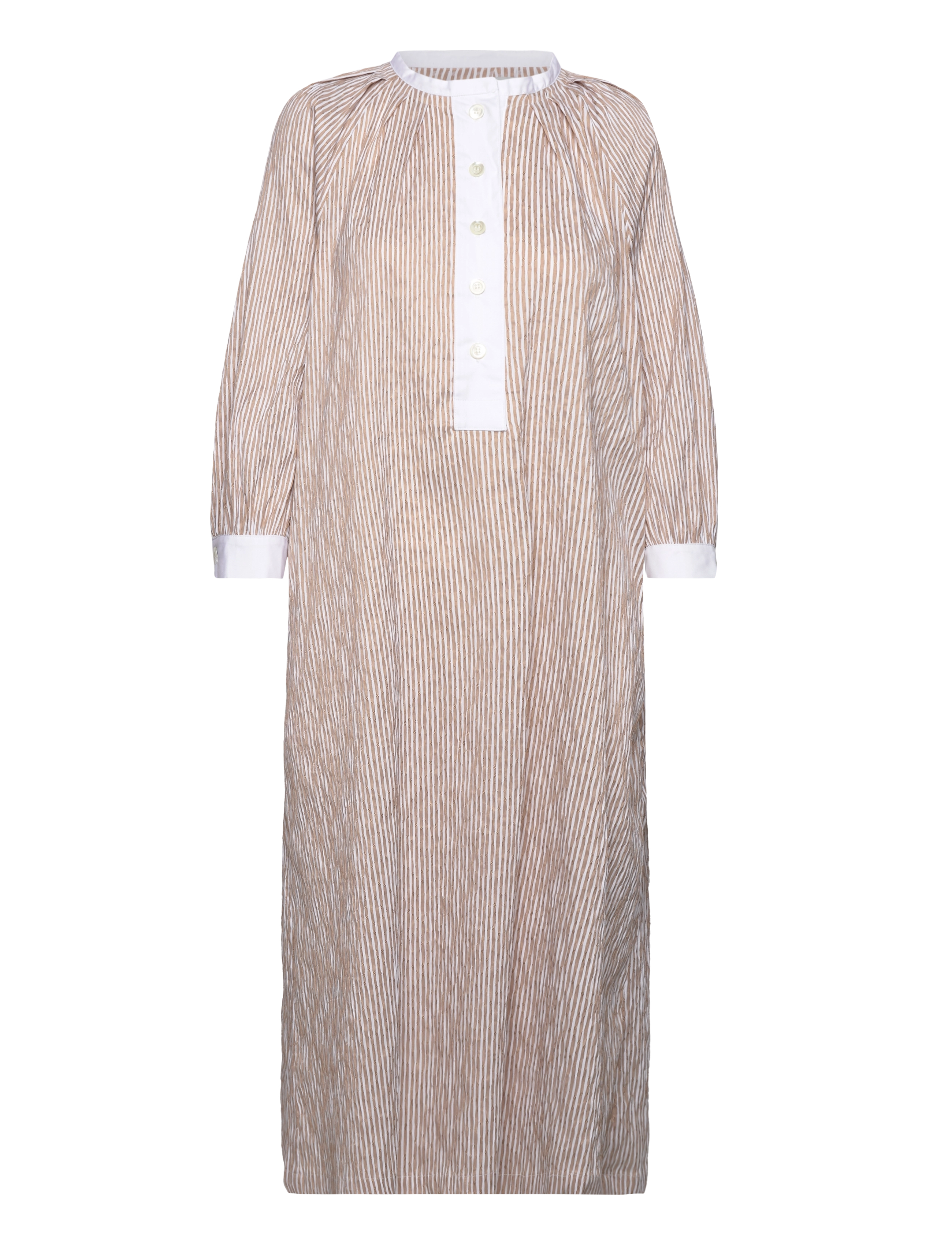 NAJA LAUF Danielle Kleid Uneven Stripe Beige - 34 - Damen