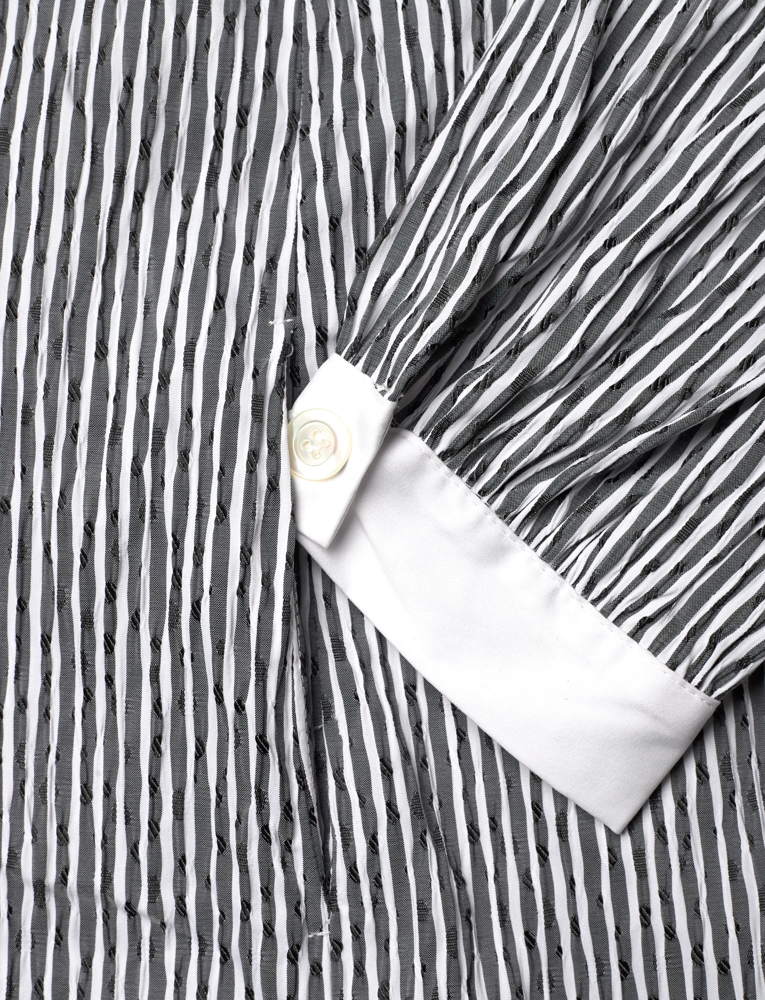 Naja Lauf - DANIELLE DRESS UNEVEN STRIPE - maxi kjoler - black - 3
