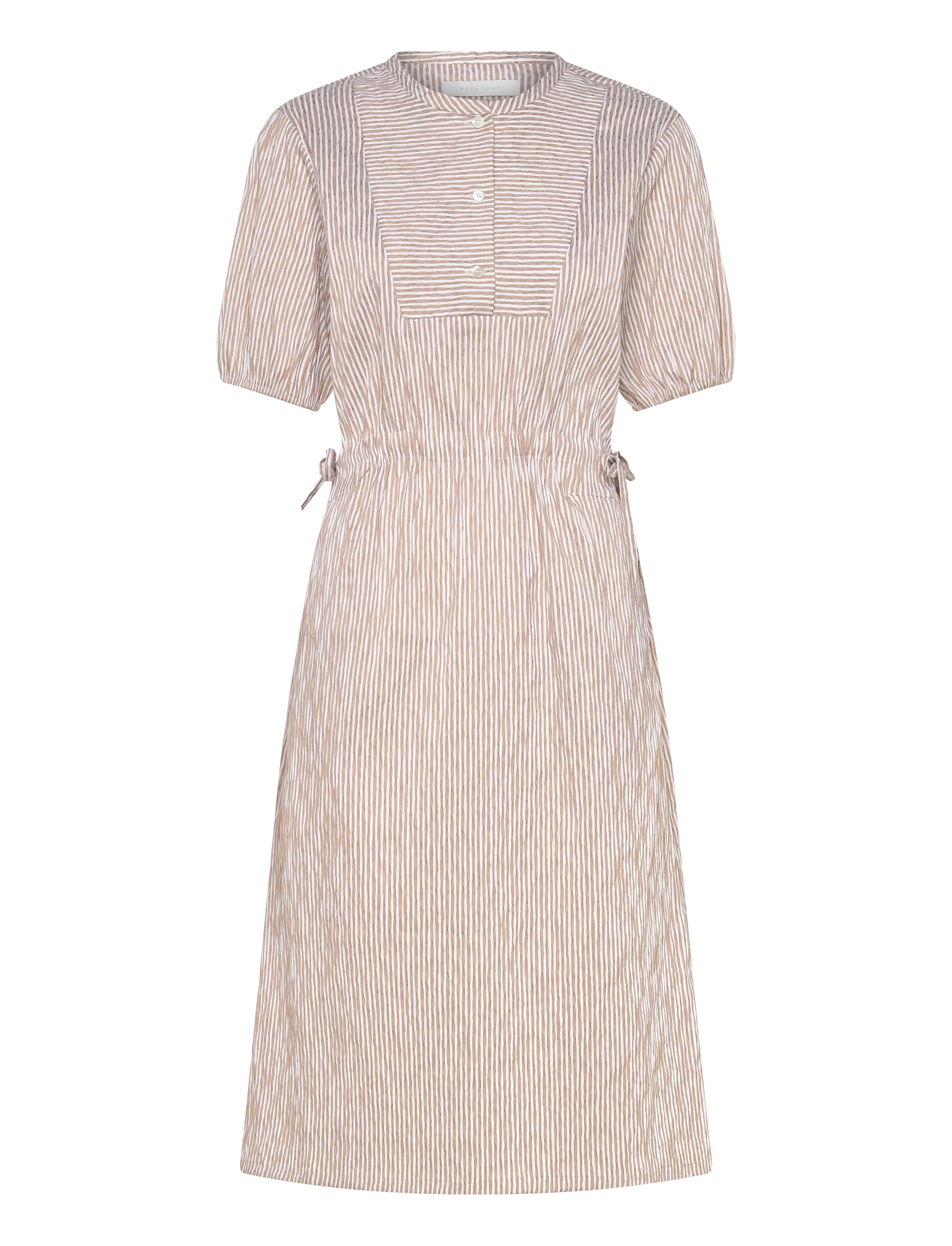 Naja Lauf JODIE DRESS UNEVEN STRIPE - Midi kjoler - BEIGE / beige
