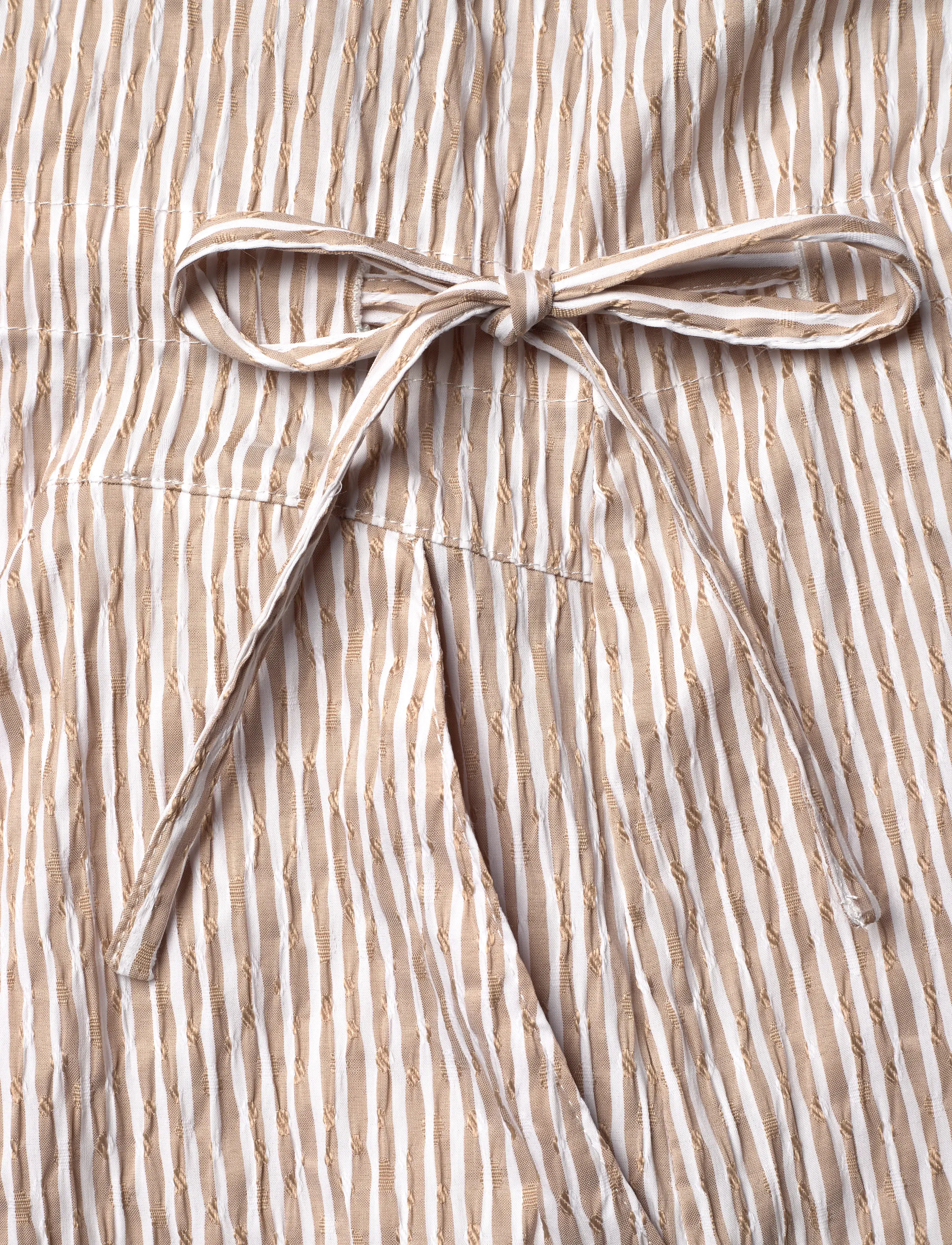 Naja Lauf - JODIE DRESS UNEVEN STRIPE - beige - 3