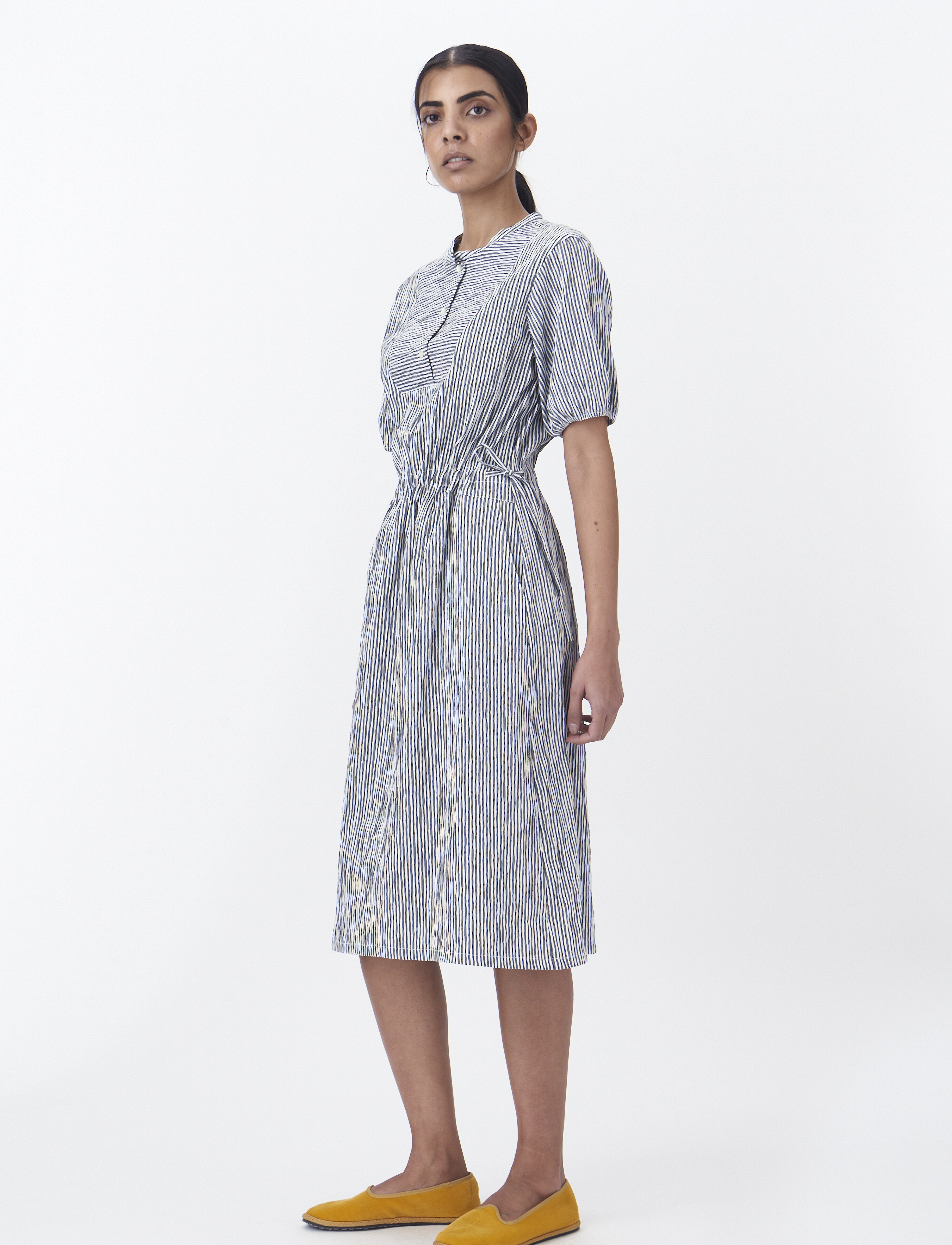 Naja Lauf - JODIE DRESS UNEVEN STRIPE - black - 3