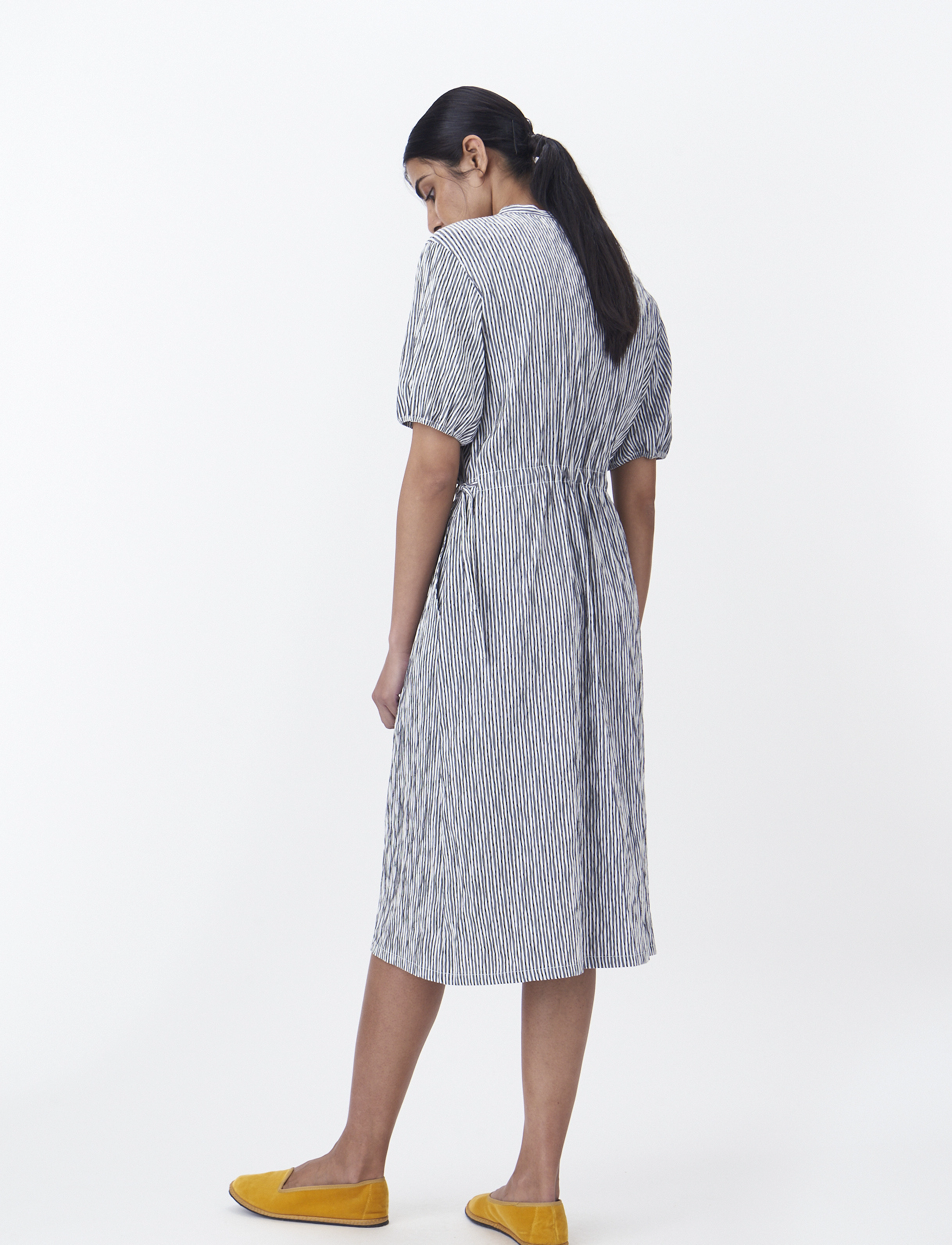 Naja Lauf - JODIE DRESS UNEVEN STRIPE - black - 4