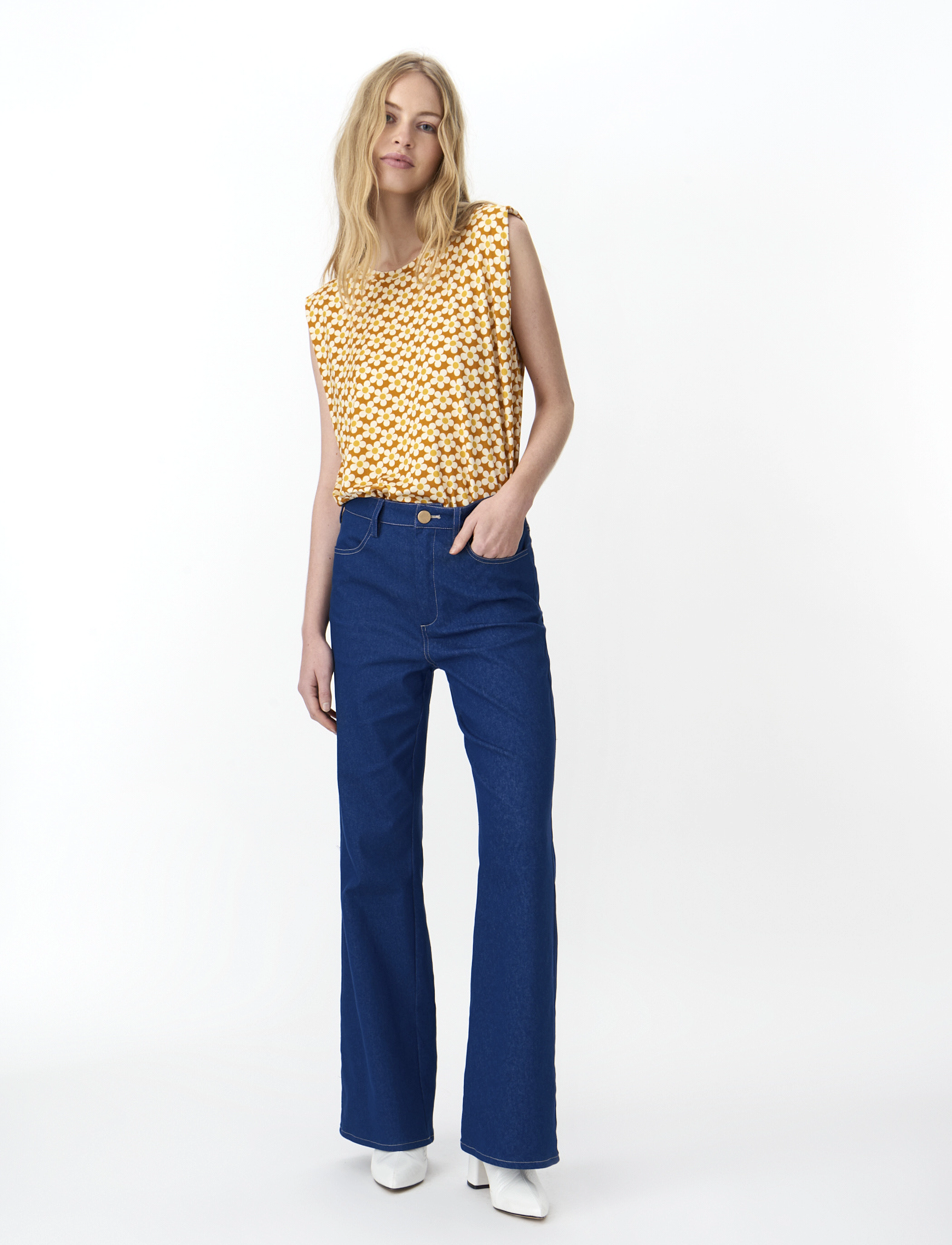 Naja Lauf - RAY TOP FLOWER POP - golden - 0