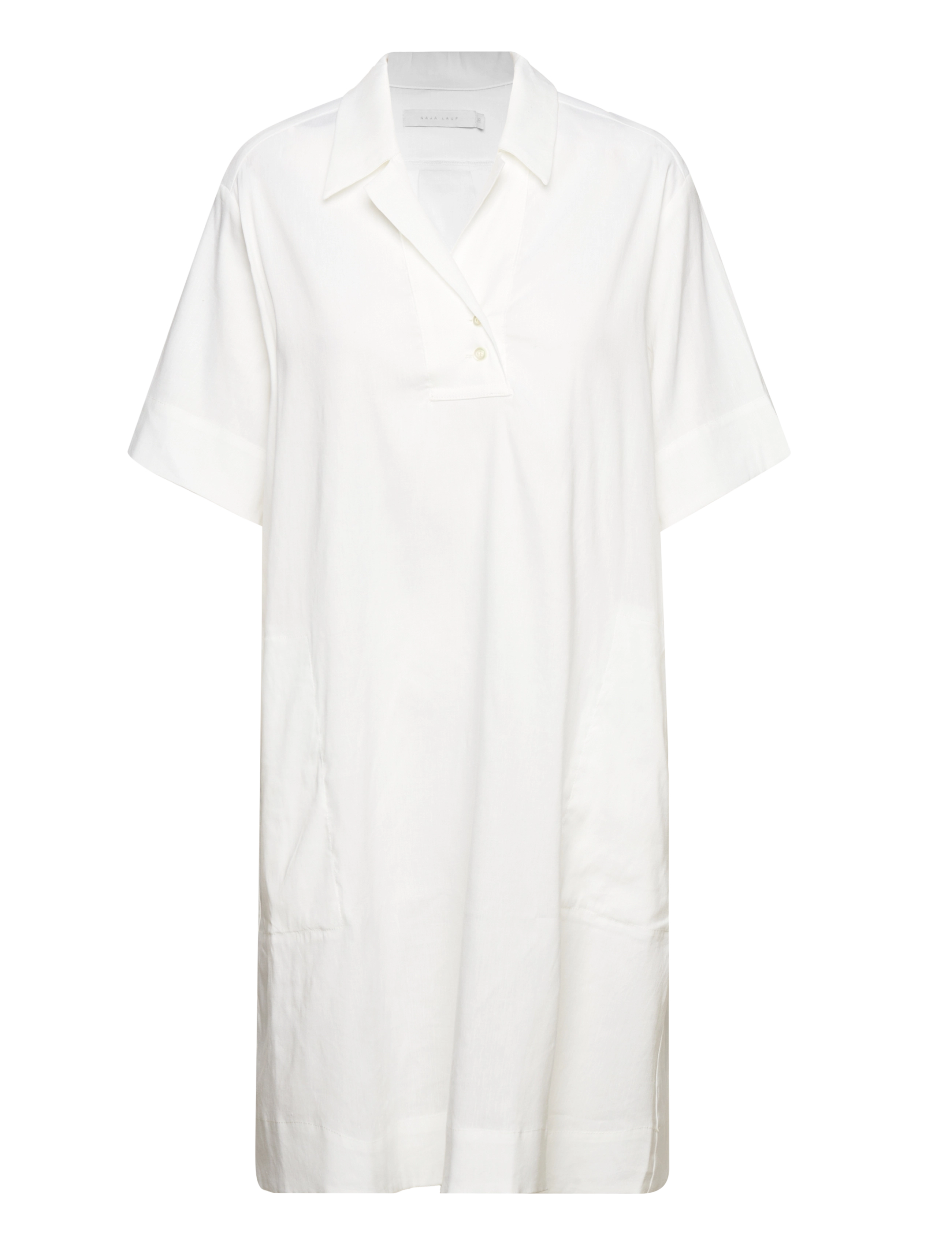 NAJA LAUF Katie Kleid Stretch Linen Weiß - 38 - Damen