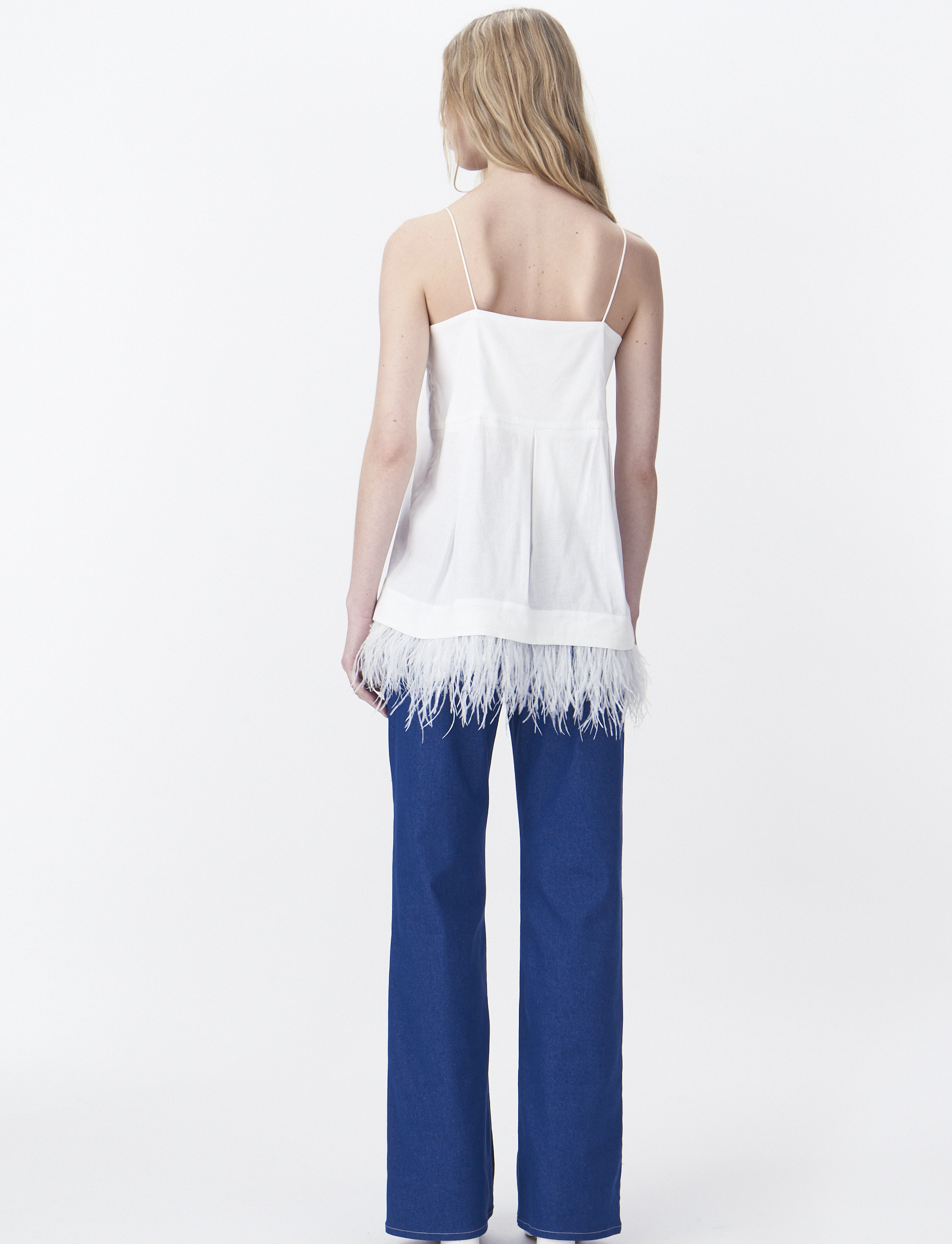 Naja Lauf - GIA TOP STRETCH LINEN - Ærmeløse bluser - white - 3