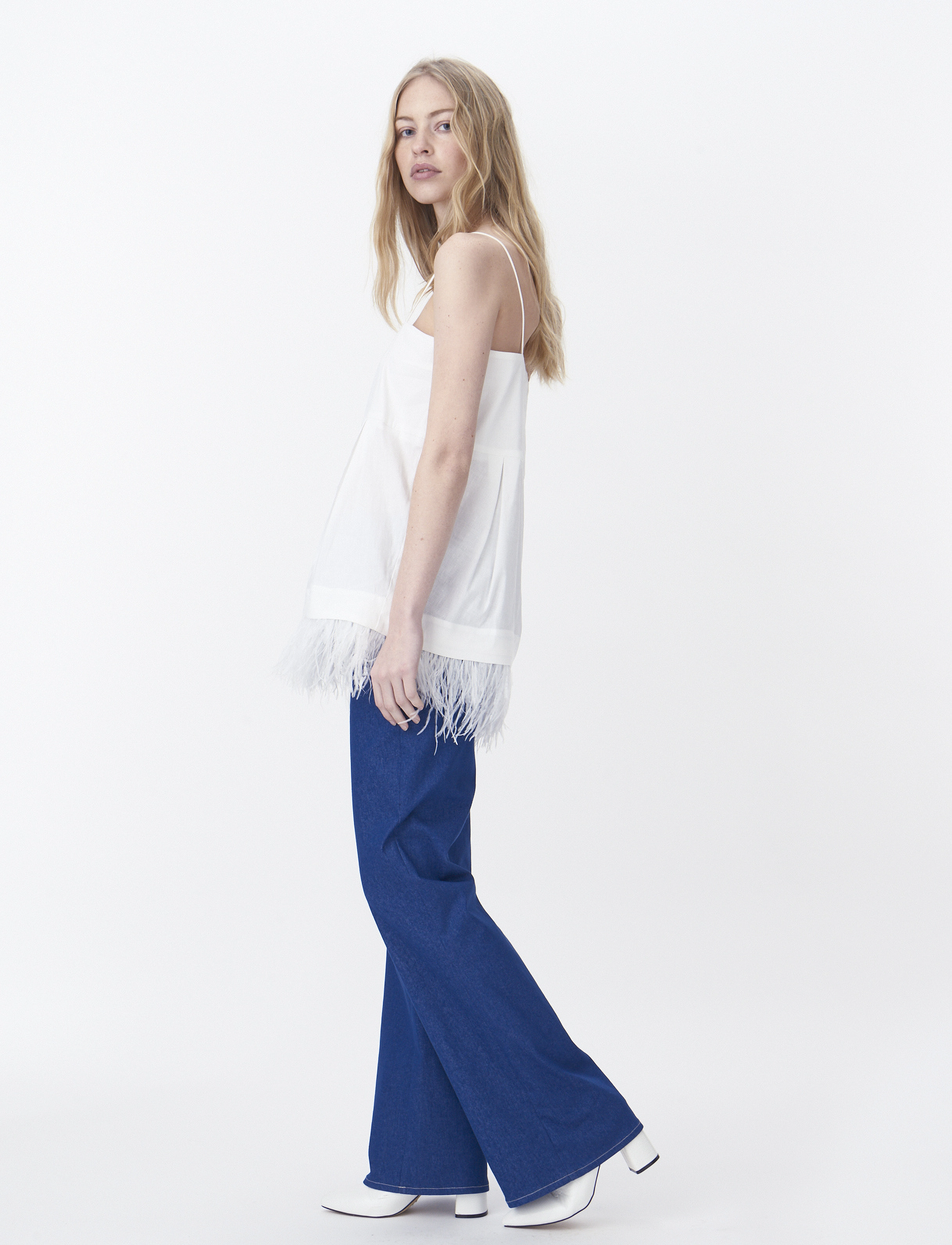 Naja Lauf - GIA TOP STRETCH LINEN - Ærmeløse bluser - white - 4