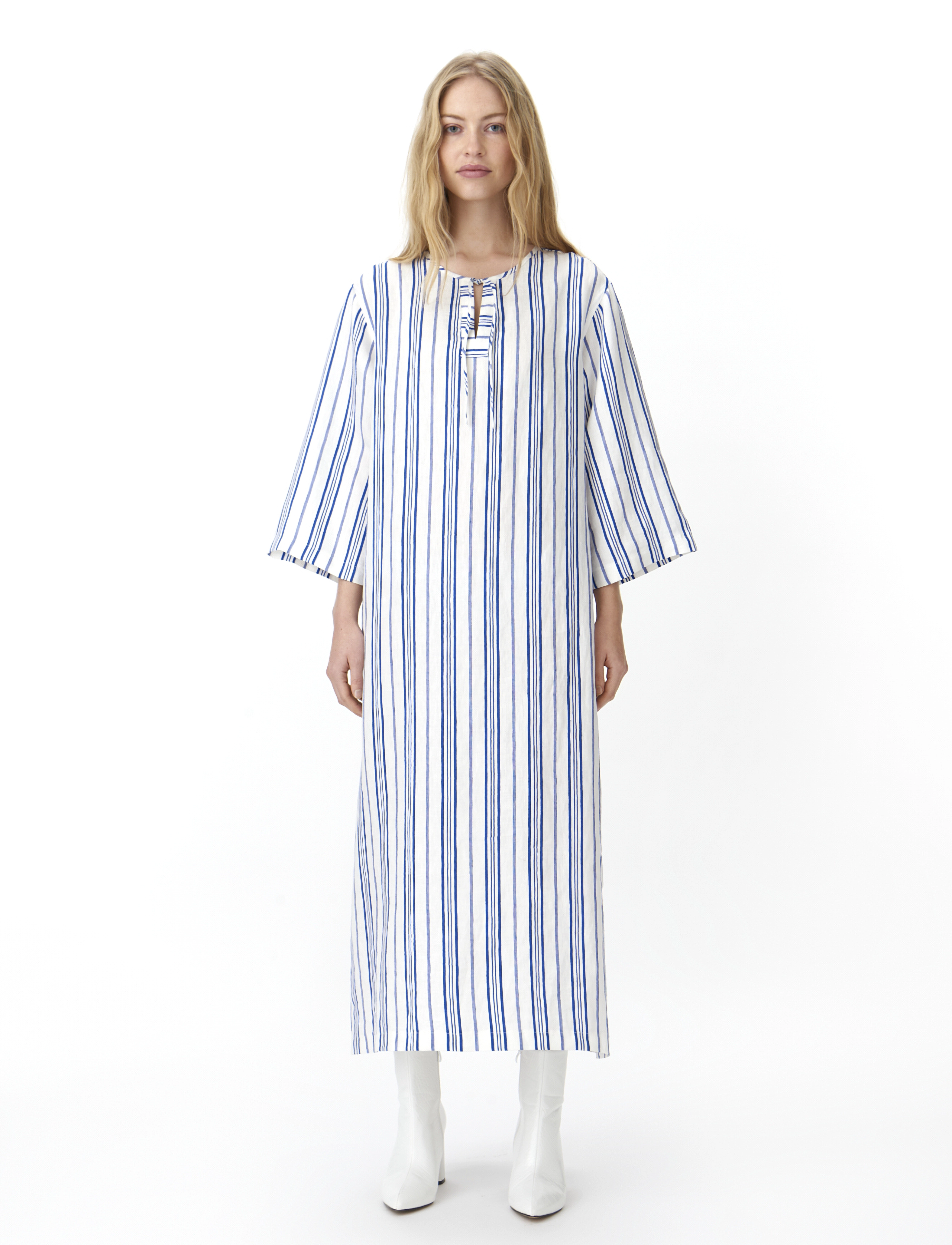 Naja Lauf SAMOS DRESS TERRACE STRIPE - Maxi kjoler - BRIGHT BLUE / blue