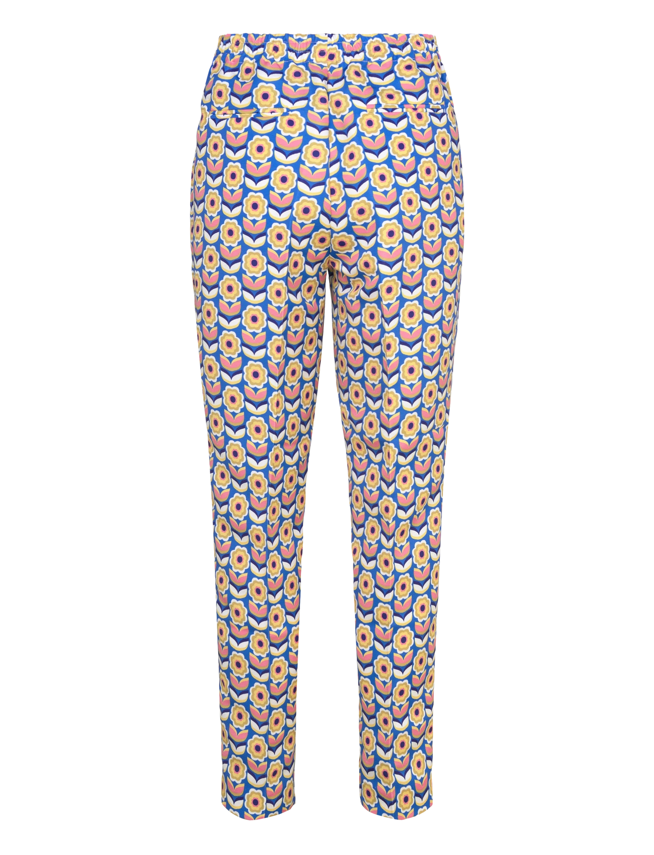 Naja Lauf - ANNICA PANTS RIBBED 60S FLOWERS - slim fit hosen - bright blue - 1