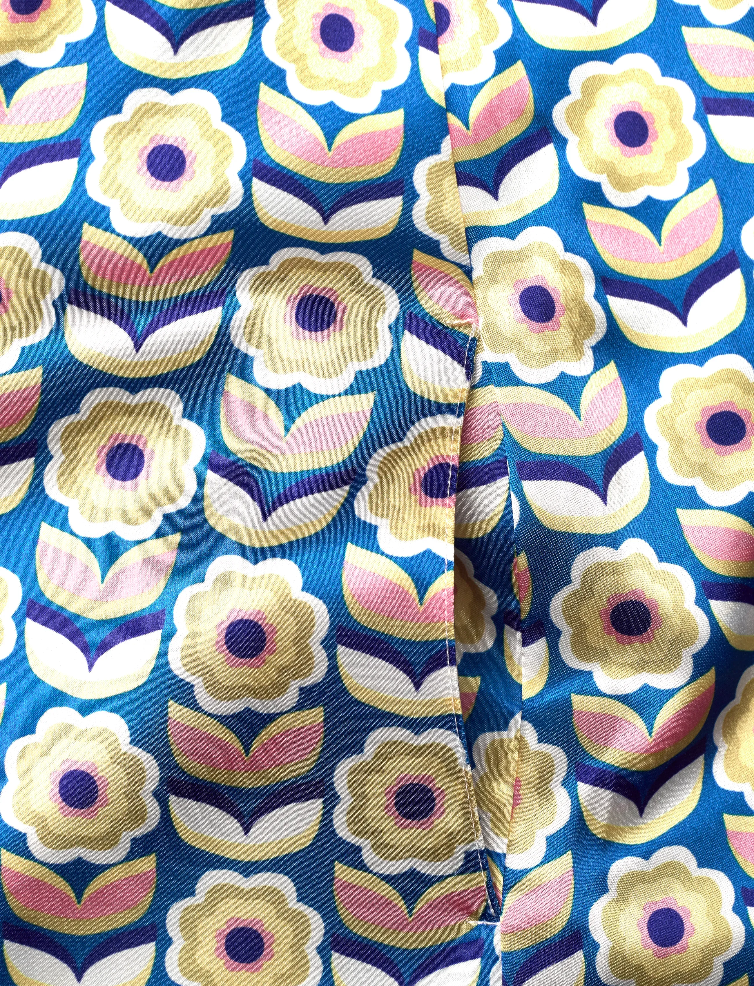 Naja Lauf - PAULETTE DRESS SATEEN 60S FLOWERS - maxi kjoler - bright blue - 3
