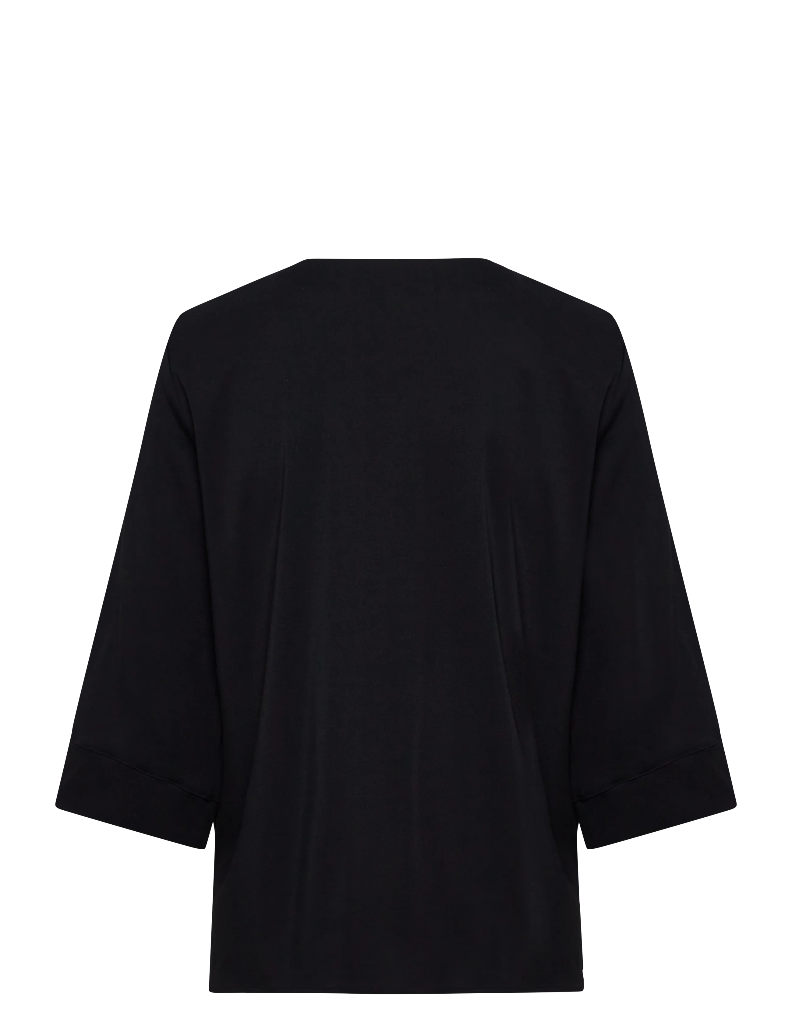 Naja Lauf - ROSEMARIE BLOUSE DENSE STRETCH - langærmede bluser - black - 1