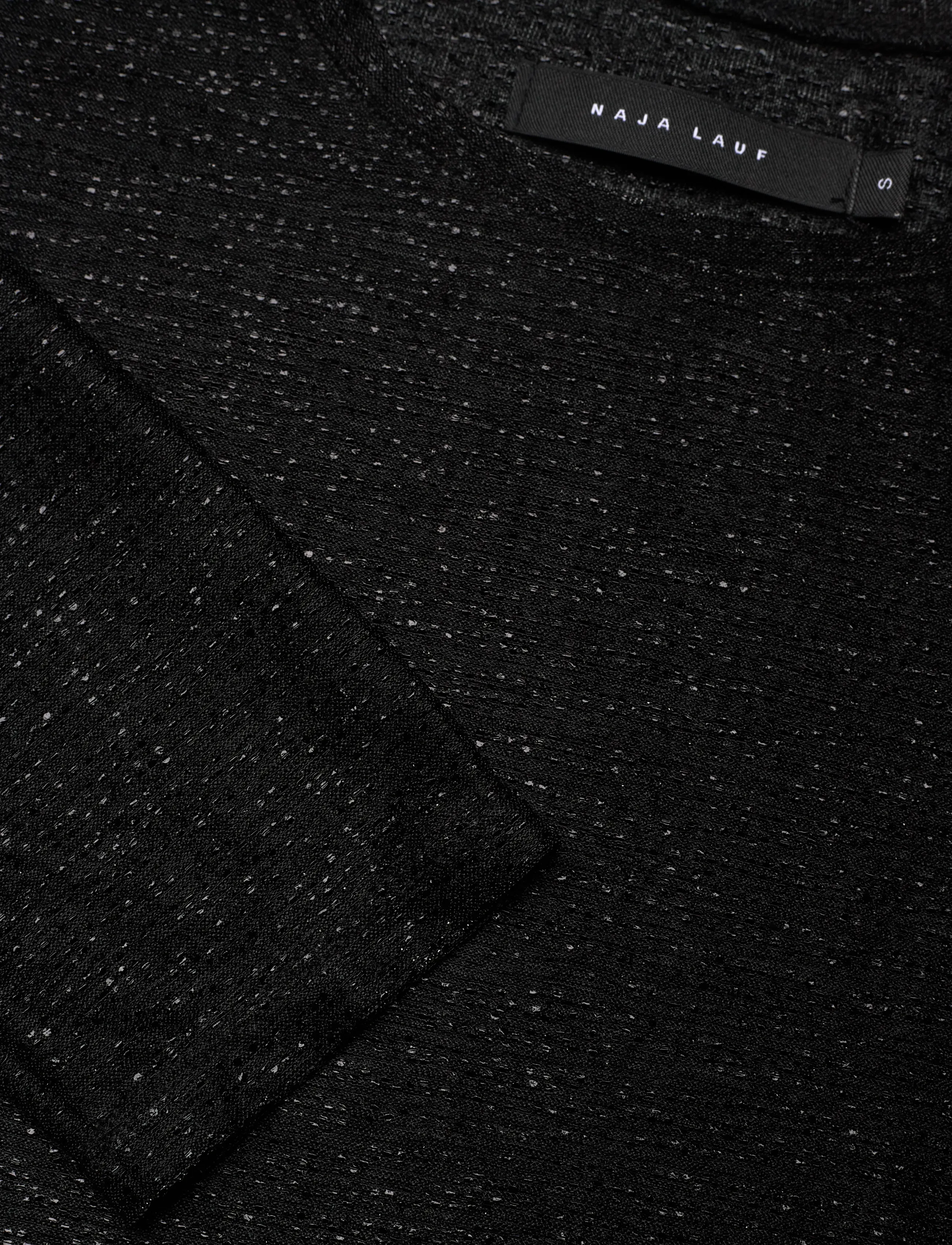 Naja Lauf - YING T-SHIRT BLACK GLITTER - langärmlige blusen - black - 2