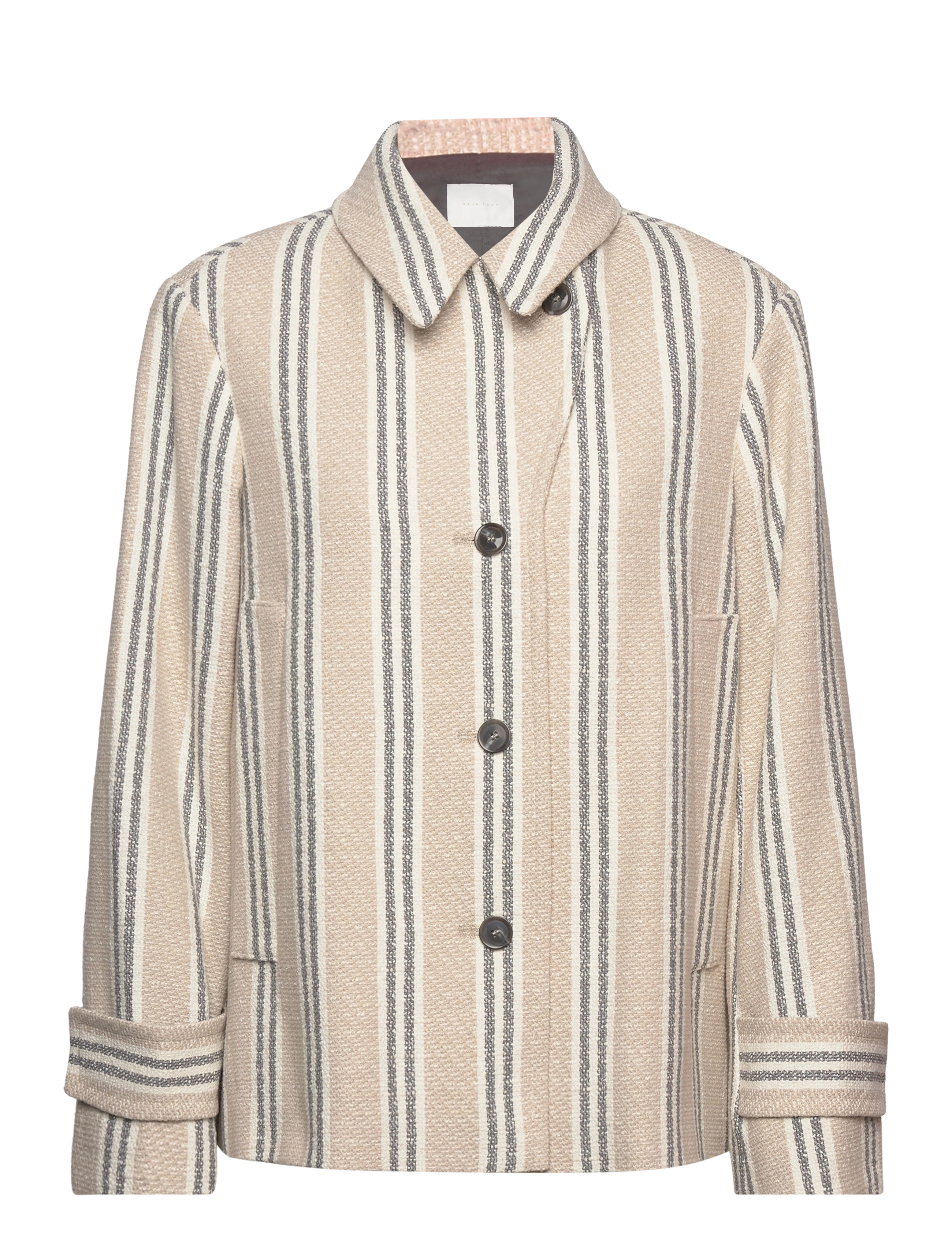 Naja Lauf - RAKEL JACKET NATURAL STRIPE - overtøj - stone - 2