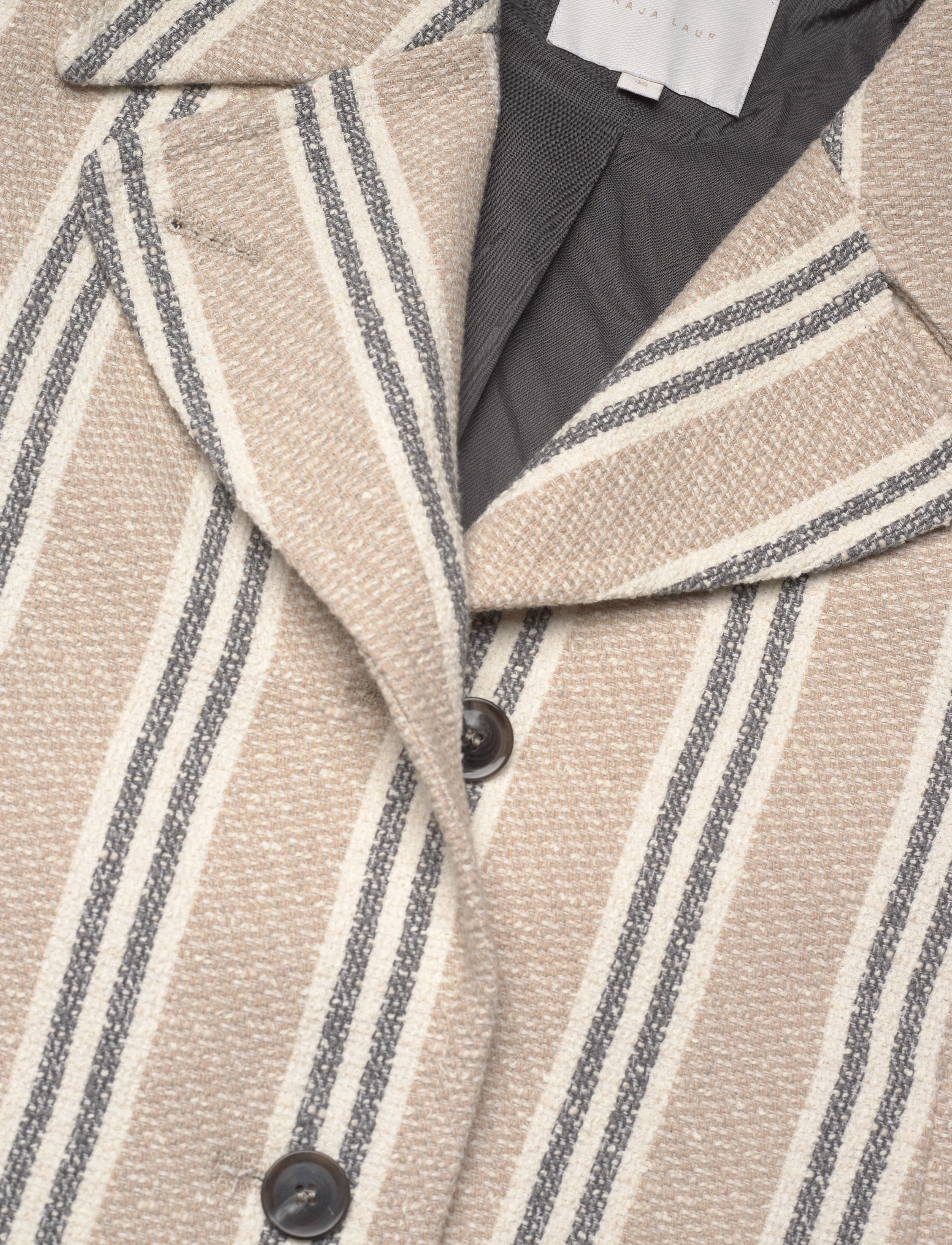 Naja Lauf - RAKEL JACKET NATURAL STRIPE - overtøj - stone - 3