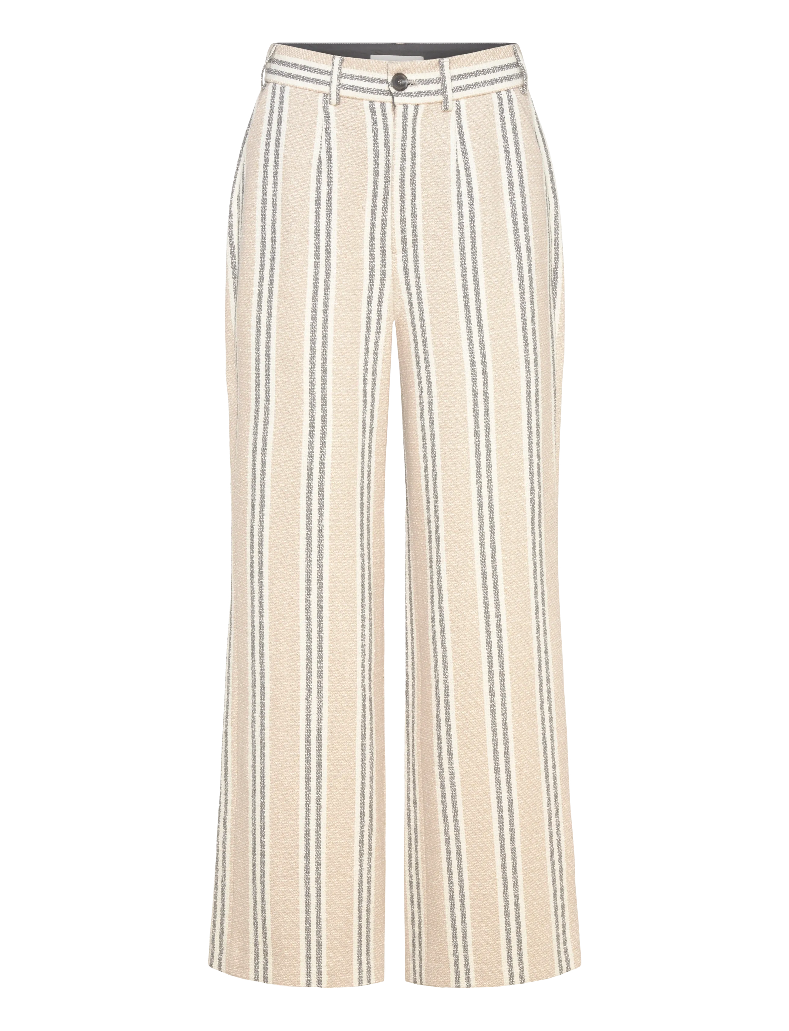 Naja Lauf CATH PANTS NATURAL STRIPE - Püksid - STONE / beige