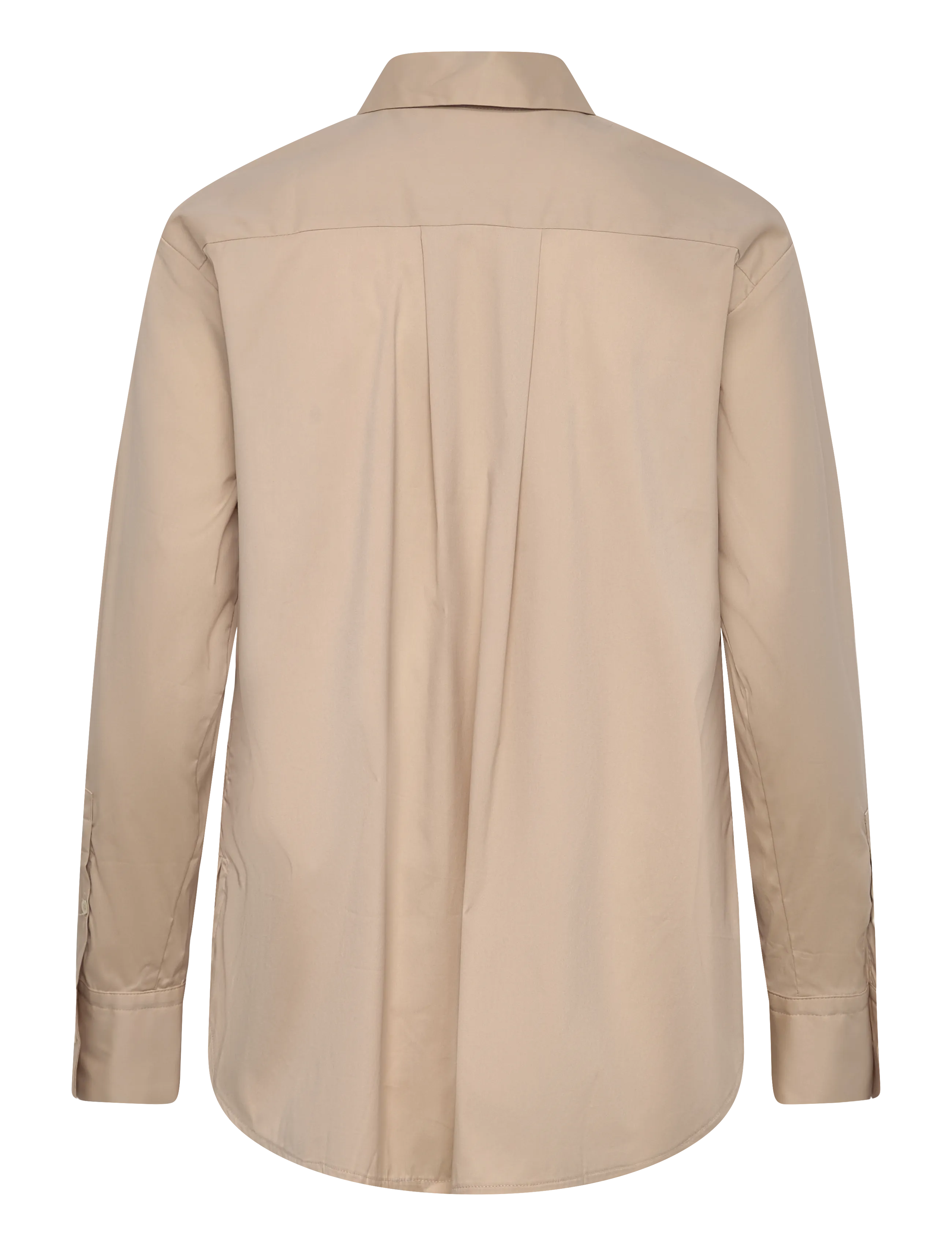Naja Lauf - AGNETA SHIRT FANCY POPLIN - langærmede skjorter - beige - 1