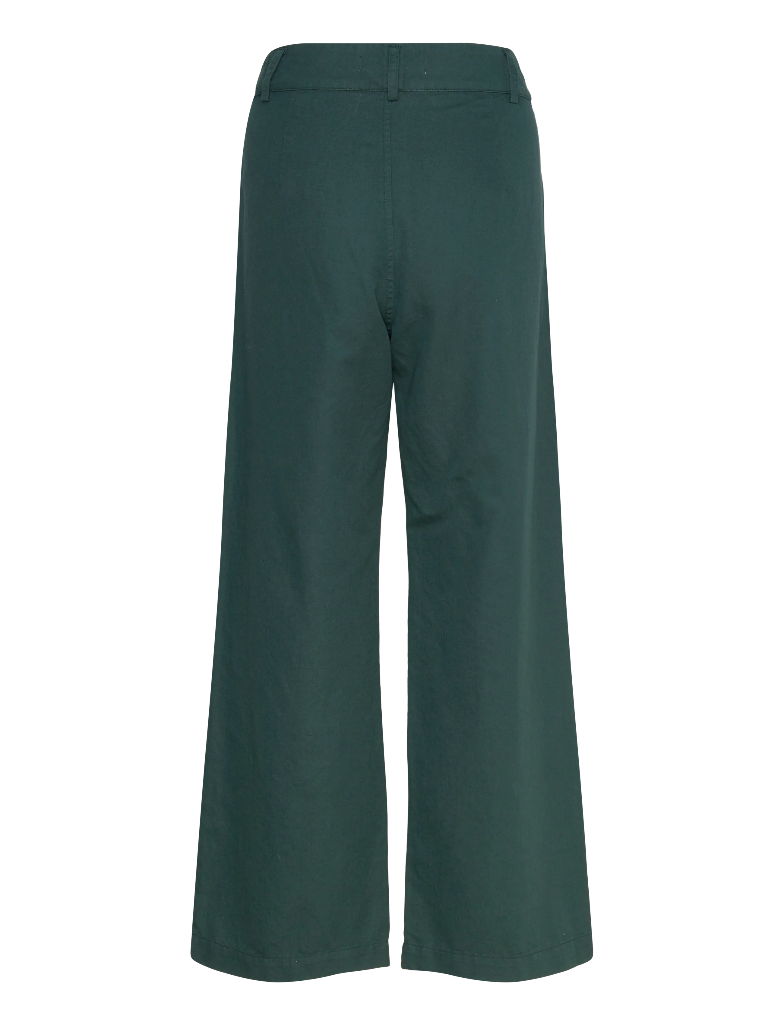 Naja Lauf - MIMMIE PANTS COTTON LINEN - wide leg trousers - dark green - 1