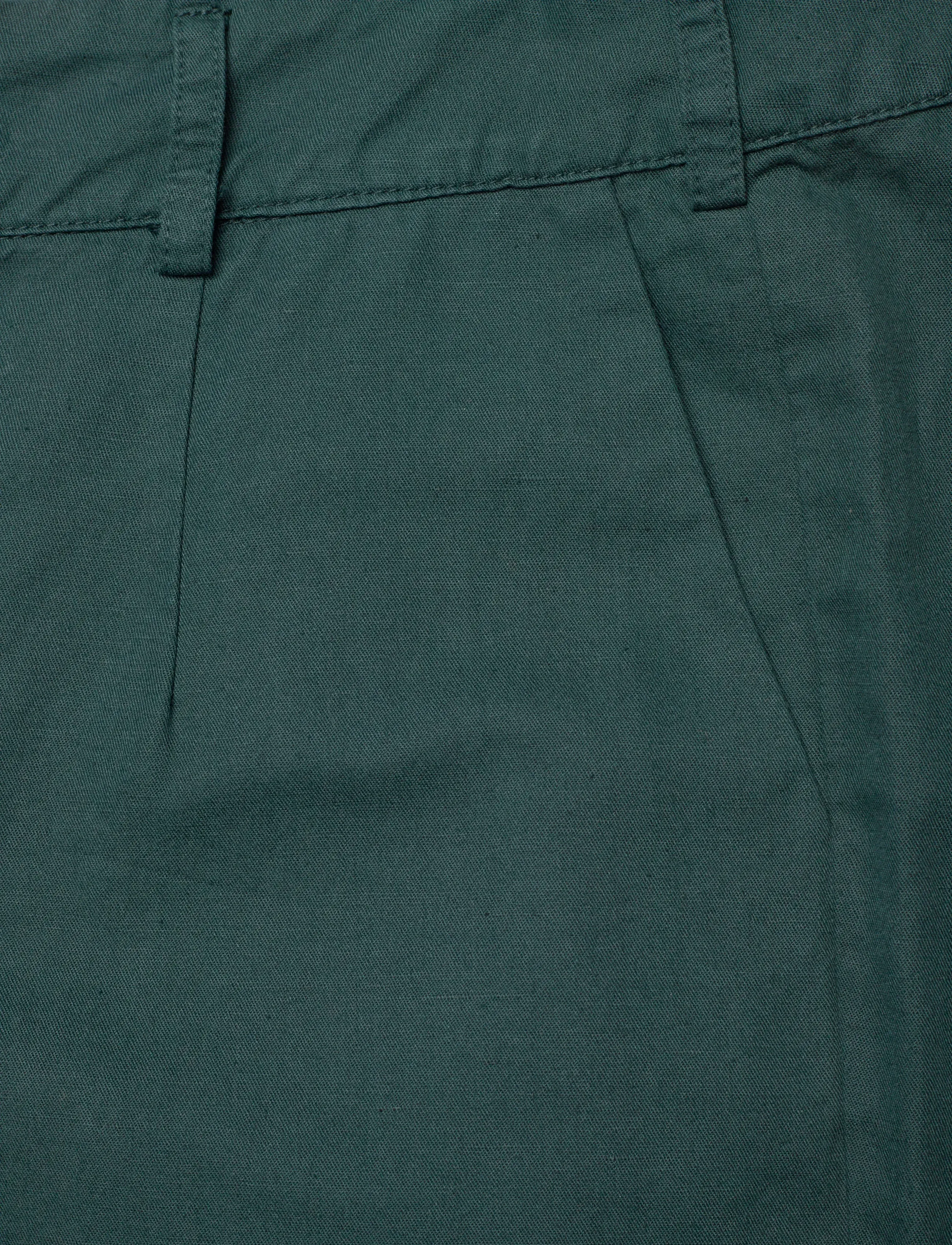 Naja Lauf - MIMMIE PANTS COTTON LINEN - wide leg trousers - dark green - 2
