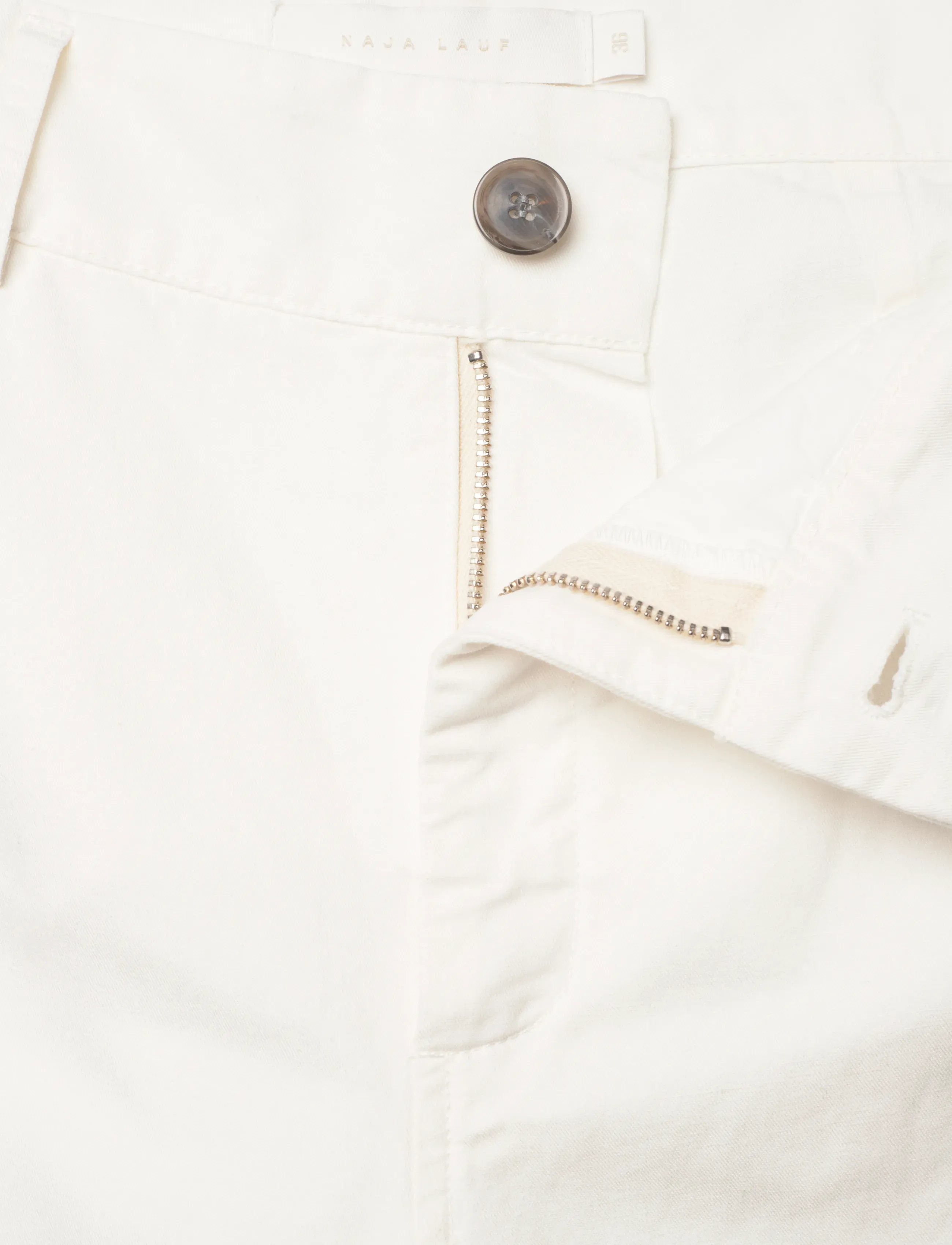 Naja Lauf - MIMMIE PANTS COTTON LINEN - hosen mit weitem bein - egg - 3