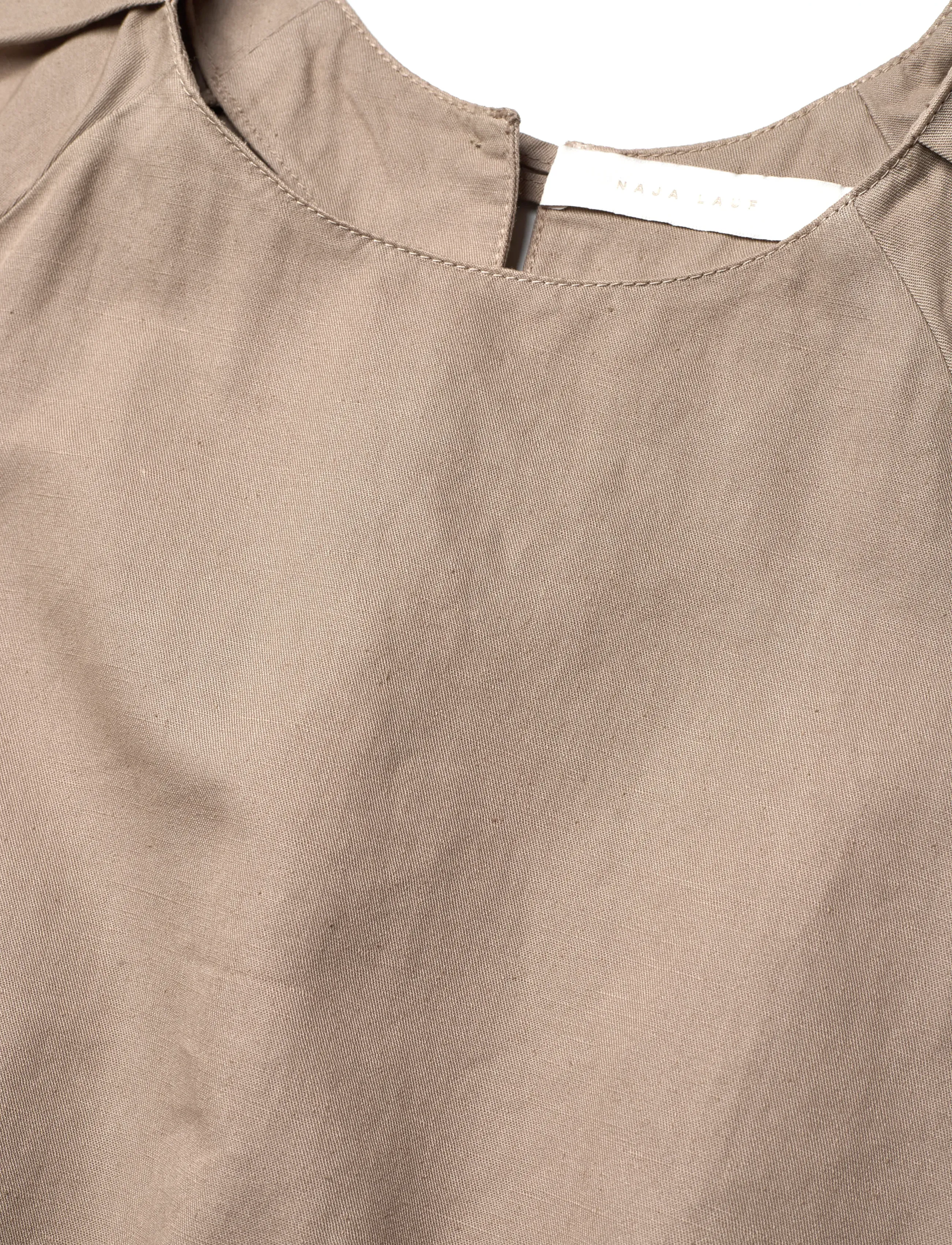Naja Lauf - PUK DRESS COTTON LINEN - midikleider - nougat - 2
