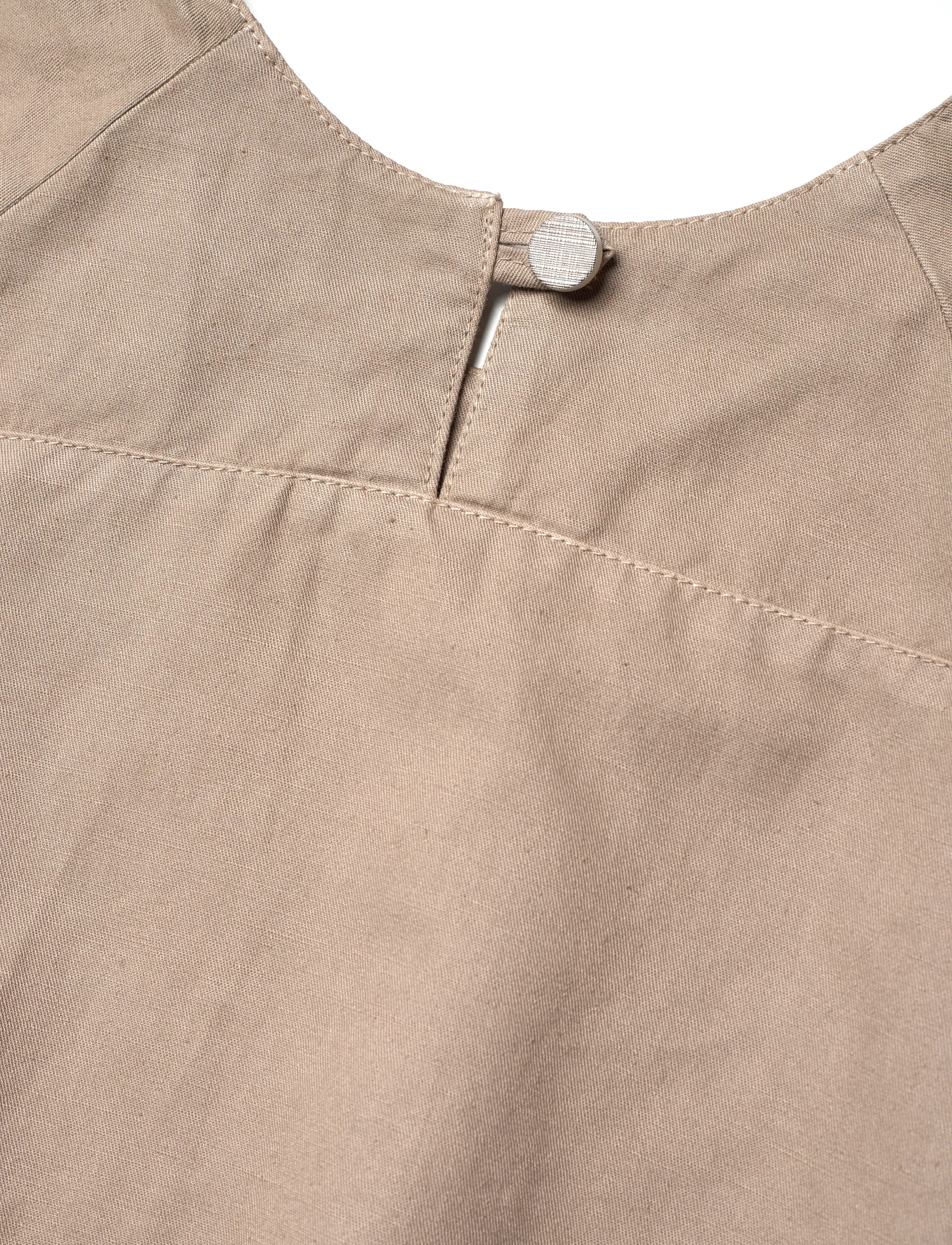 Naja Lauf - PUK DRESS COTTON LINEN - midikleider - nougat - 3
