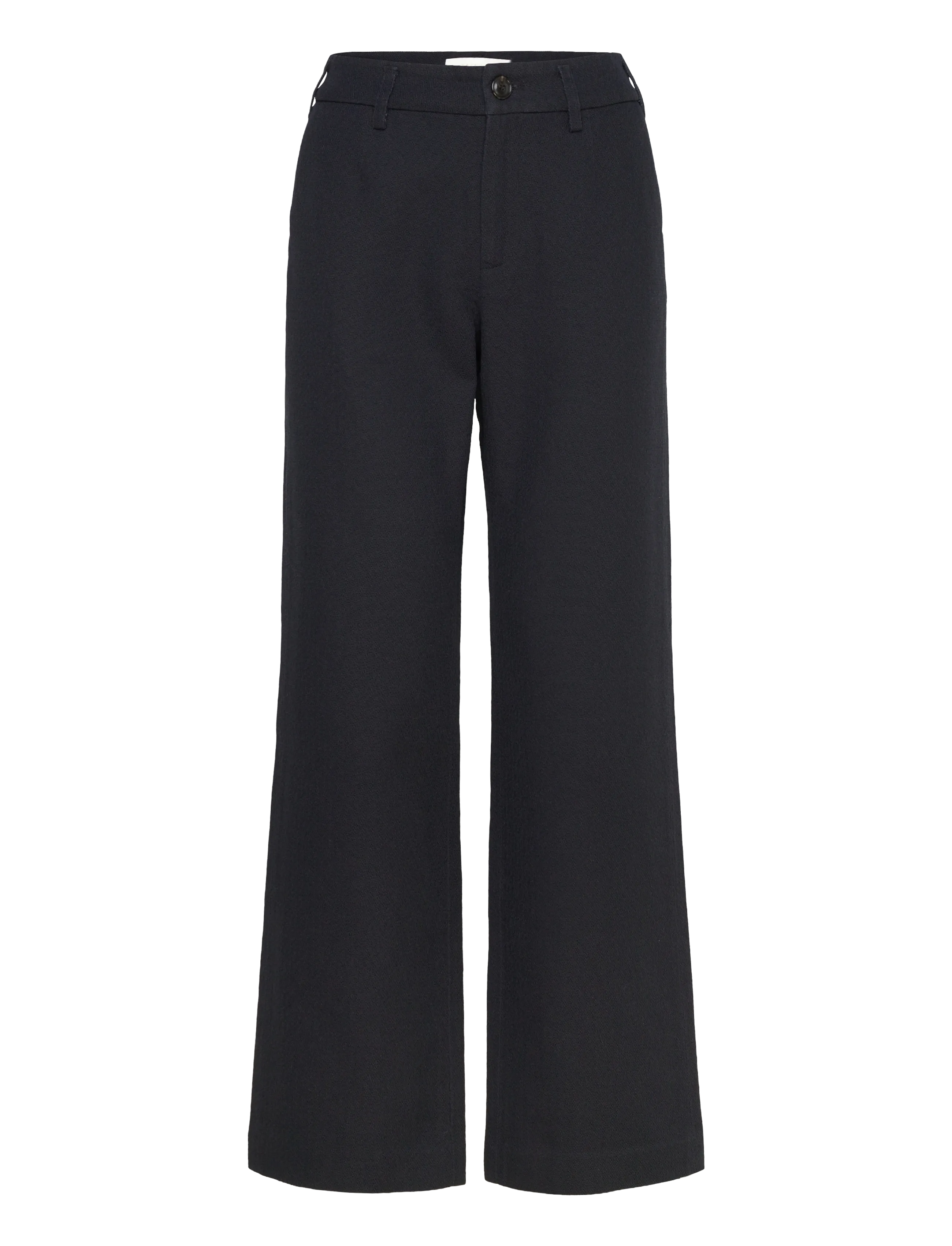 Naja Lauf HELEN PANTS RUSTIC COTTON - Formell - BLACK / black