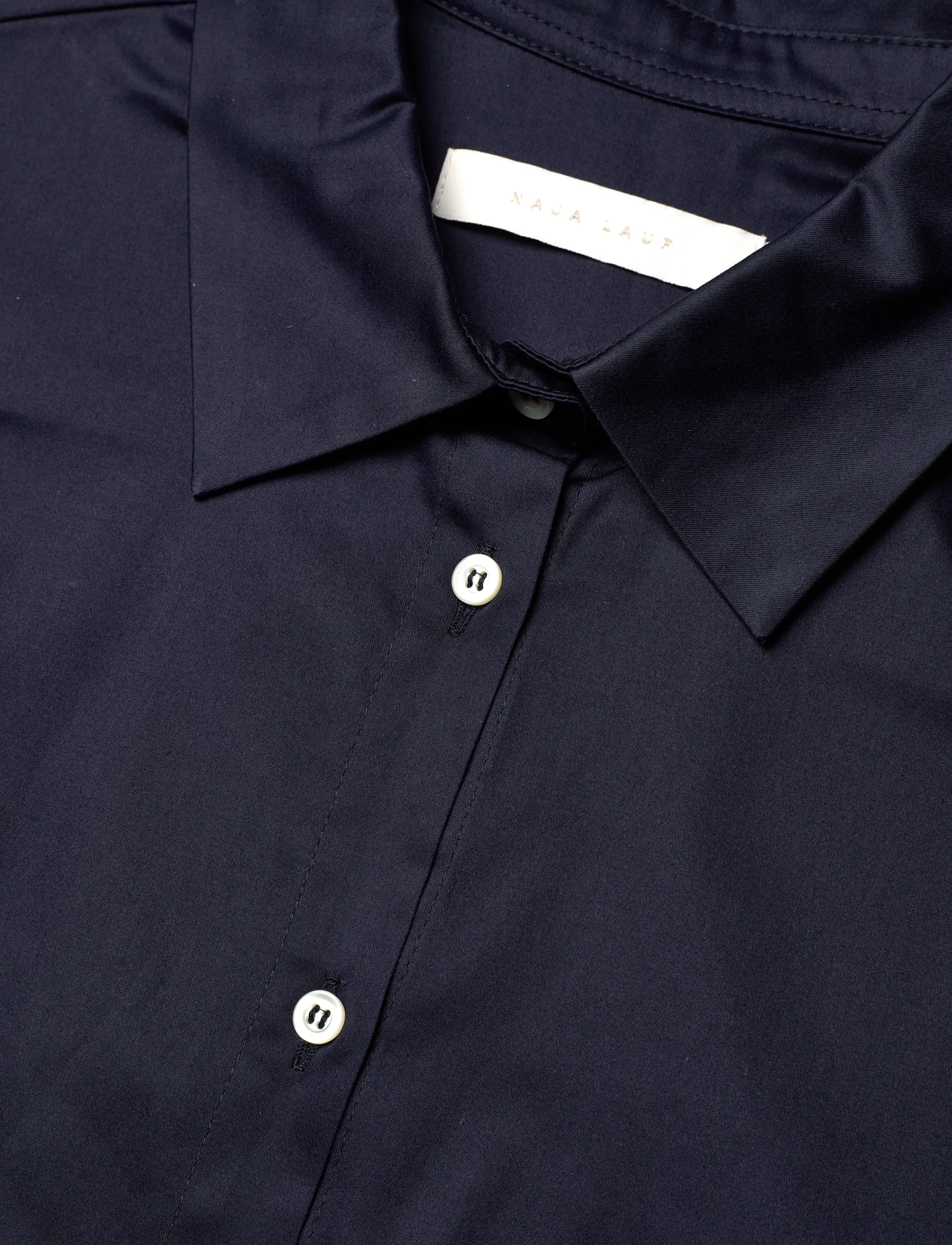 Naja Lauf - SONIA DRESS SATEEN POPLIN - navy - 4