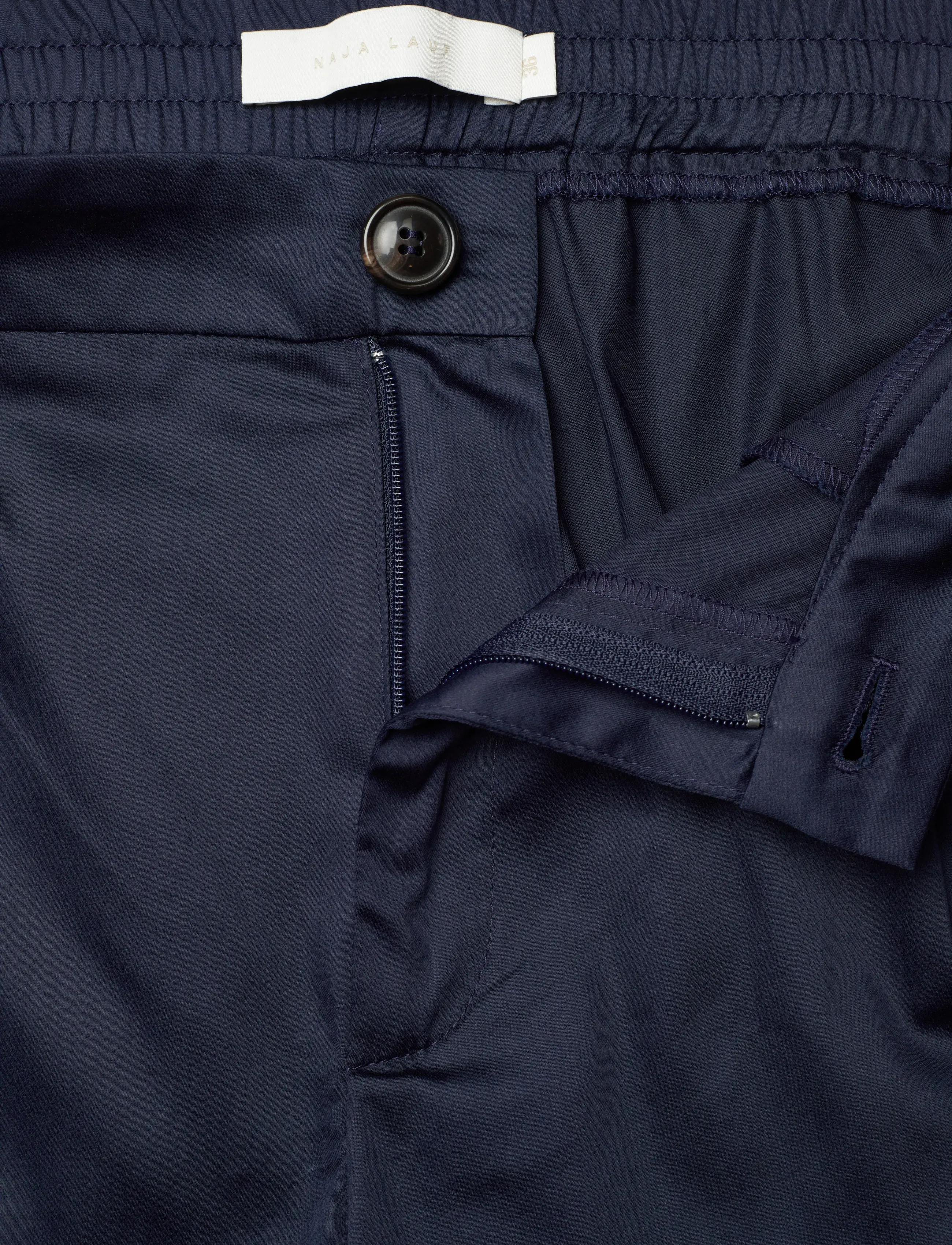 Naja Lauf - NADINE PANTS SATEEN POPLIN - navy - 3